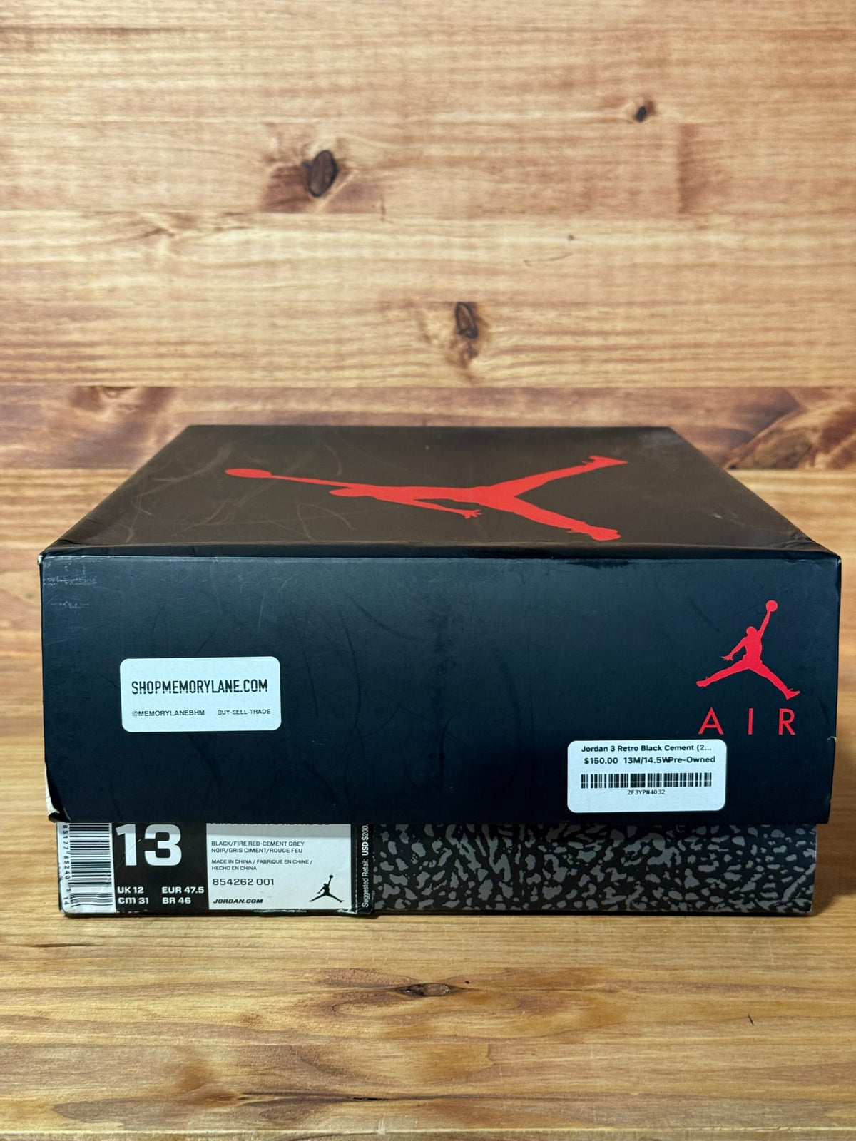 Jordan 3 Retro Black Cement (2018) - Size 11