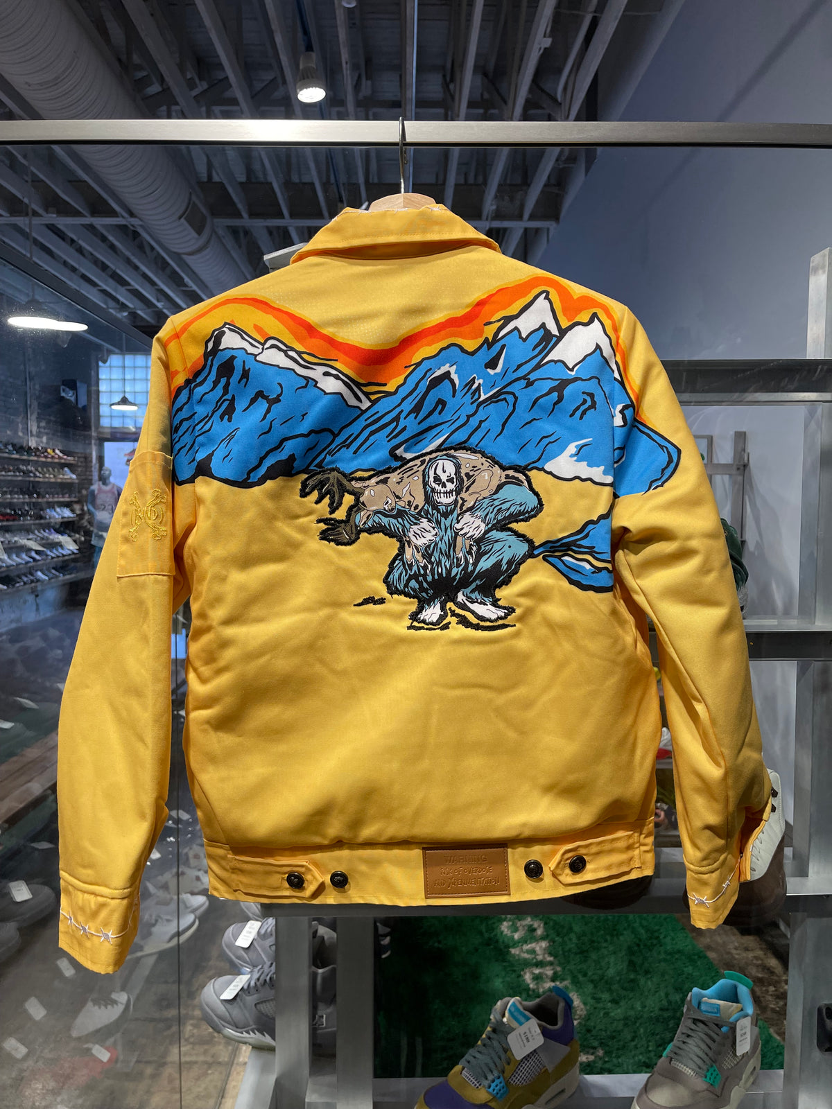 BRANDXStudio Yellow Zip-Up Work Jacket Sz M