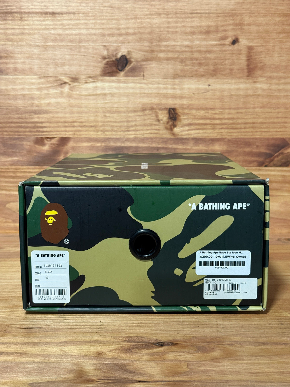 A Bathing Ape Bape Sta Icon M2 Black