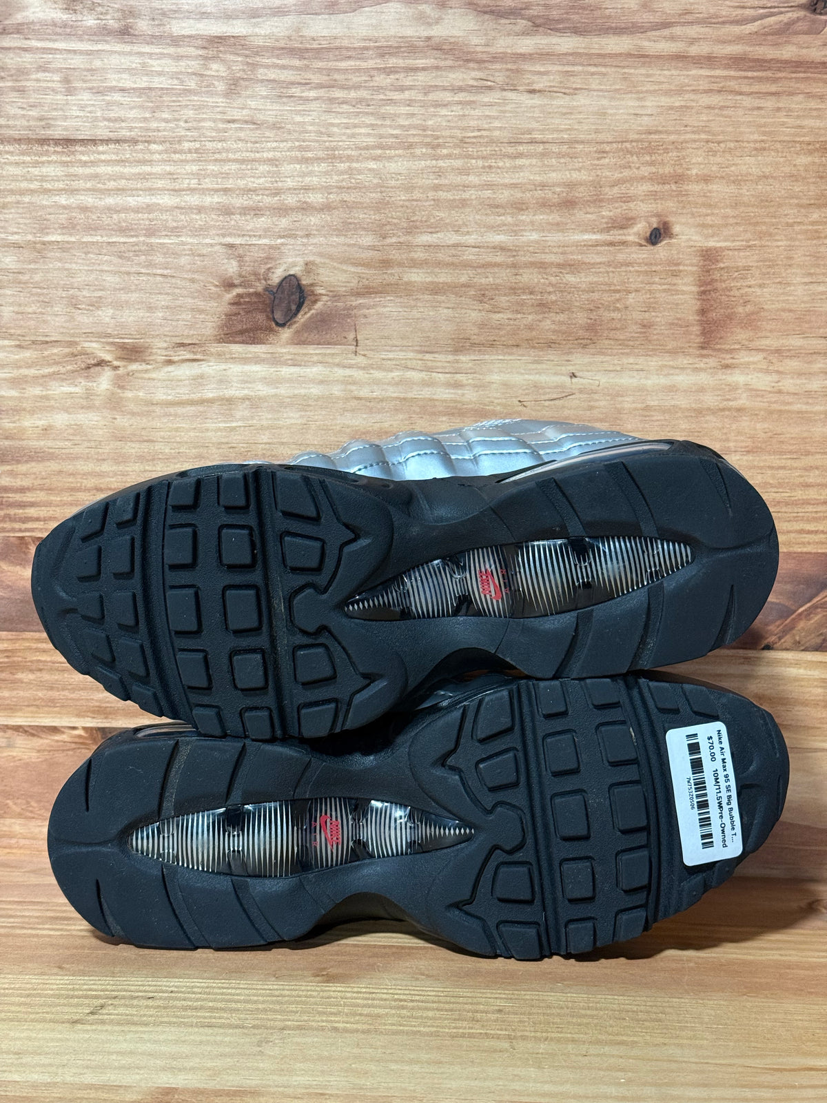 Nike Air Max 95 SE Big Bubble Total 90 Metallic Silver - Size 10