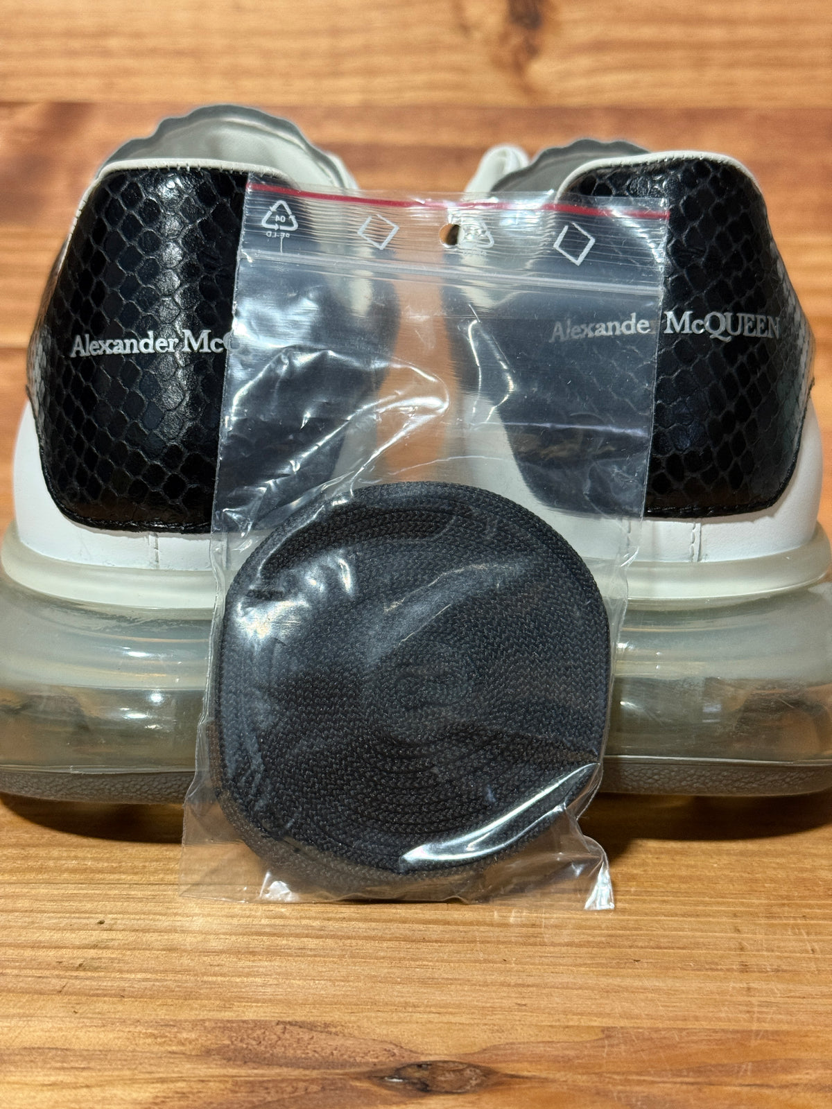 Alexander McQueen Oversized Sneaker 'Transparent Sole - Snakeskin'