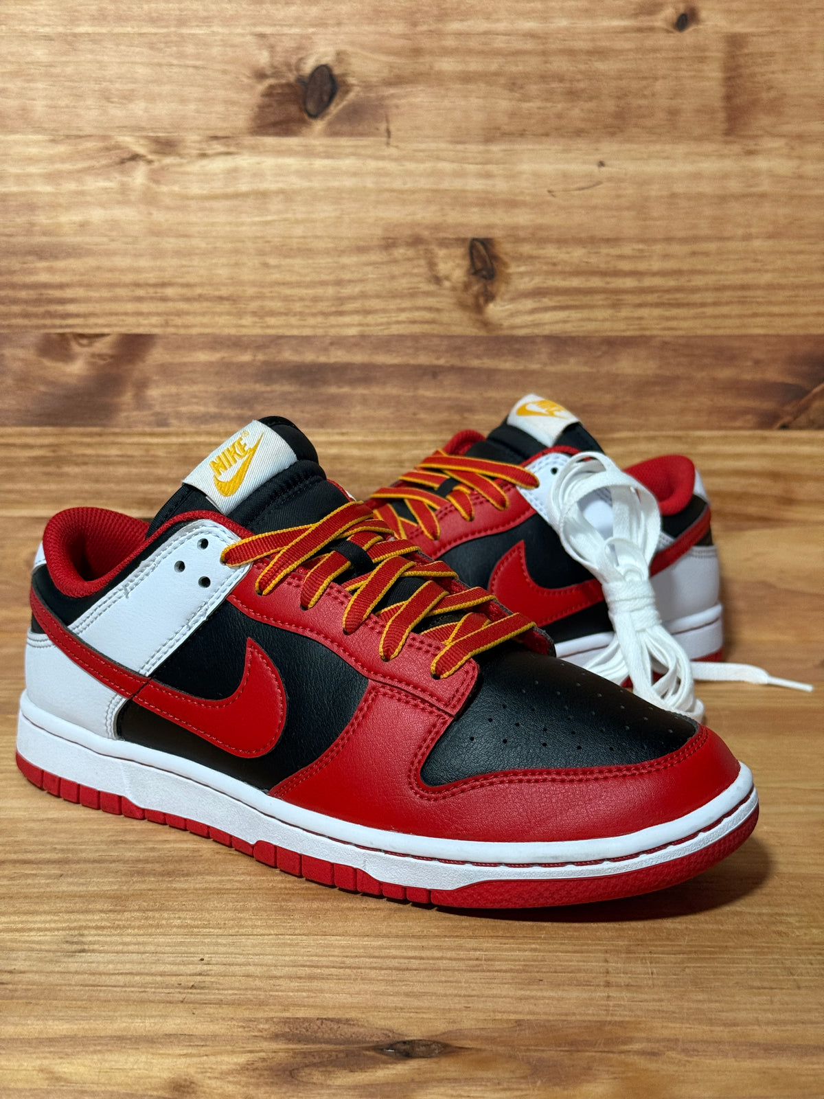 Nike Dunk Low Retro Black White University Red