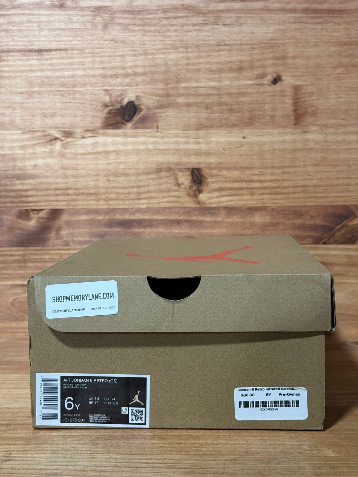 Jordan 6 Retro Infrared Salesman (GS) - Size 6Y