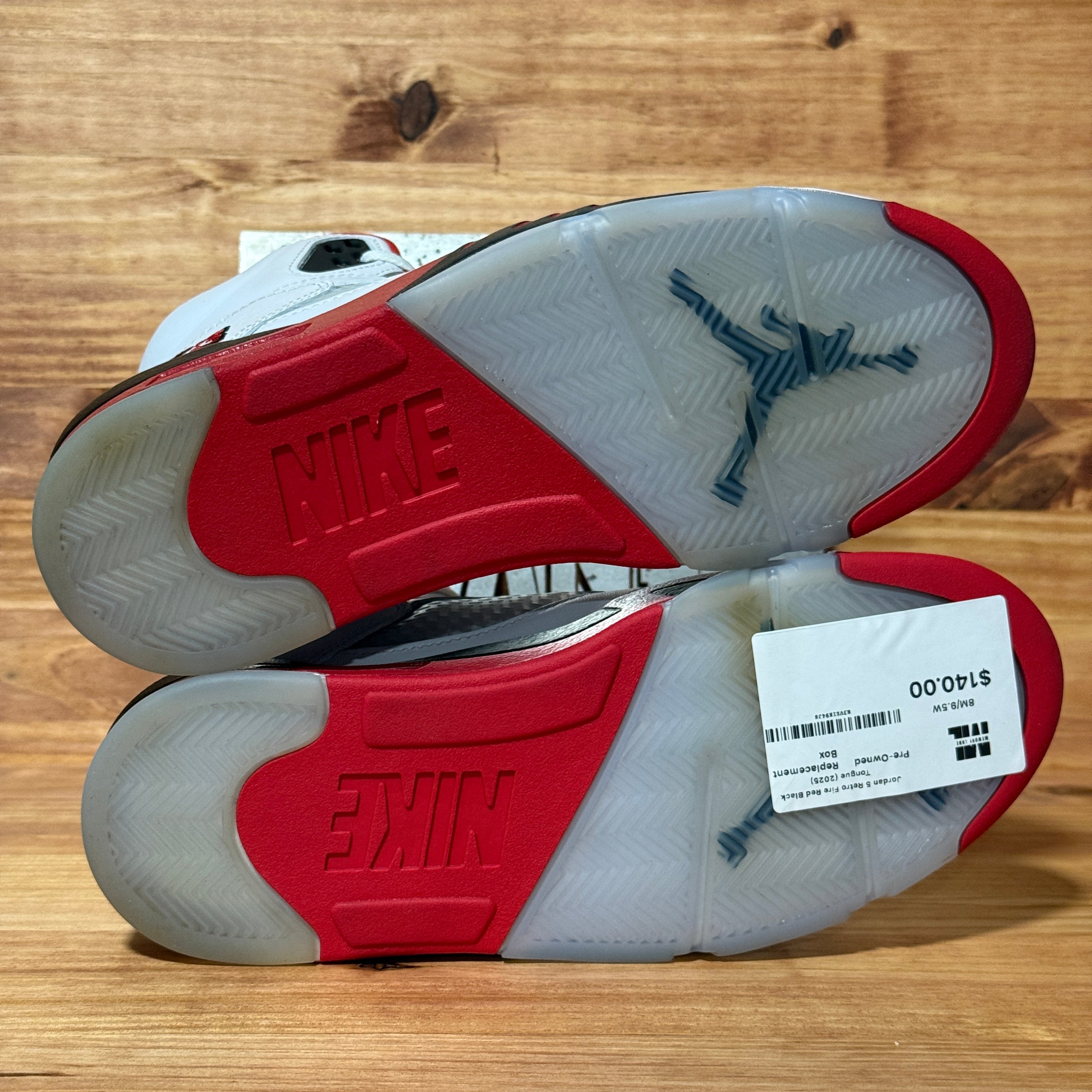 Jordan 5 Retro Fire Red Black Tongue (2025)