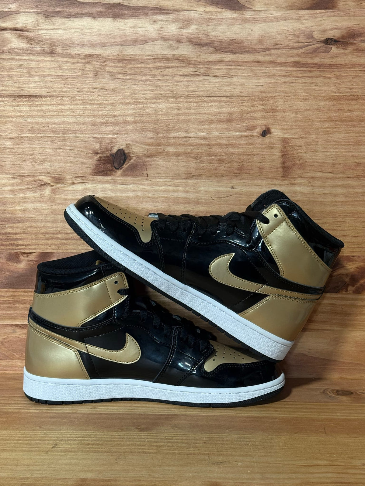 Jordan 1 Retro High NRG Patent Gold Toe - Size 10.5