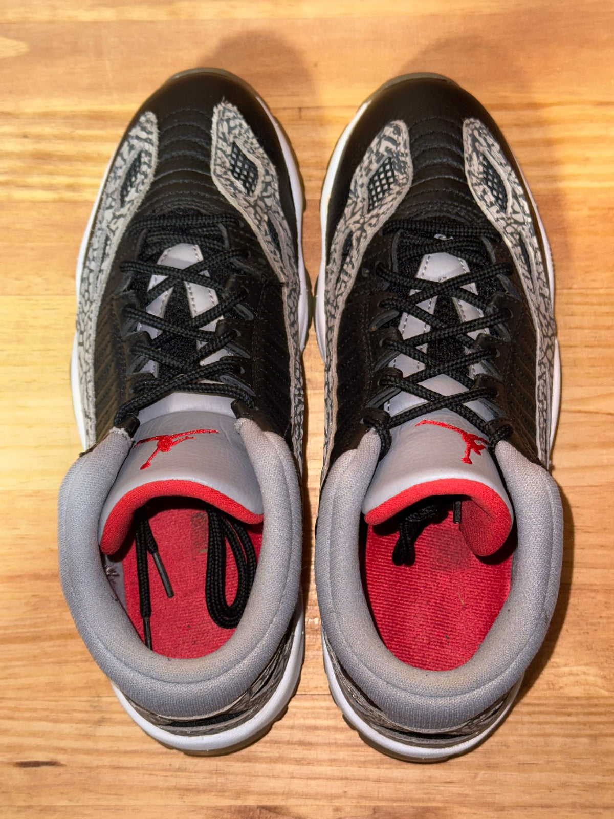 Jordan 11 Retro Low IE Black Cement - Size 9.5