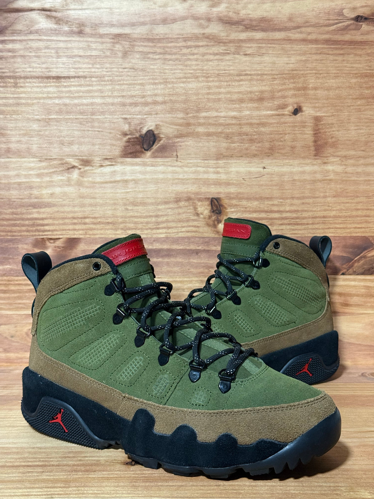 Jordan 9 Retro Boot NRG Military Brown Legion Green