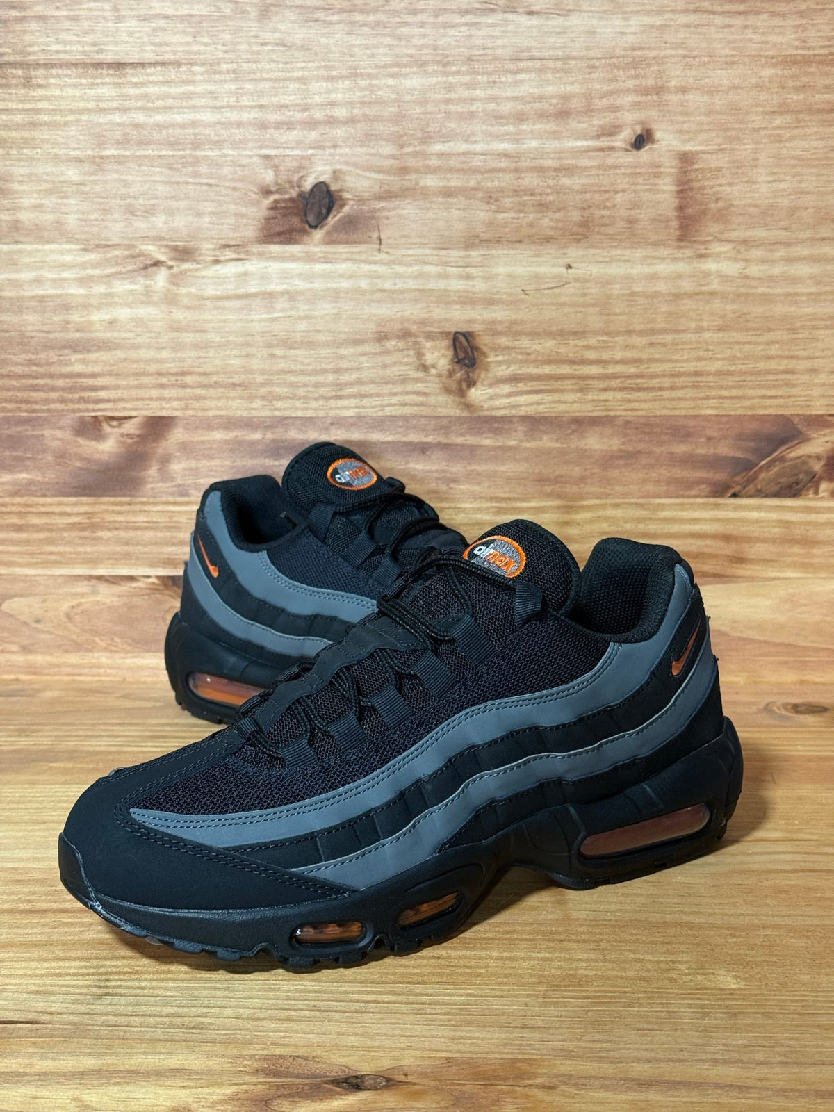 Nike Air Max 95 Black Grey Safety Orange - Size 9