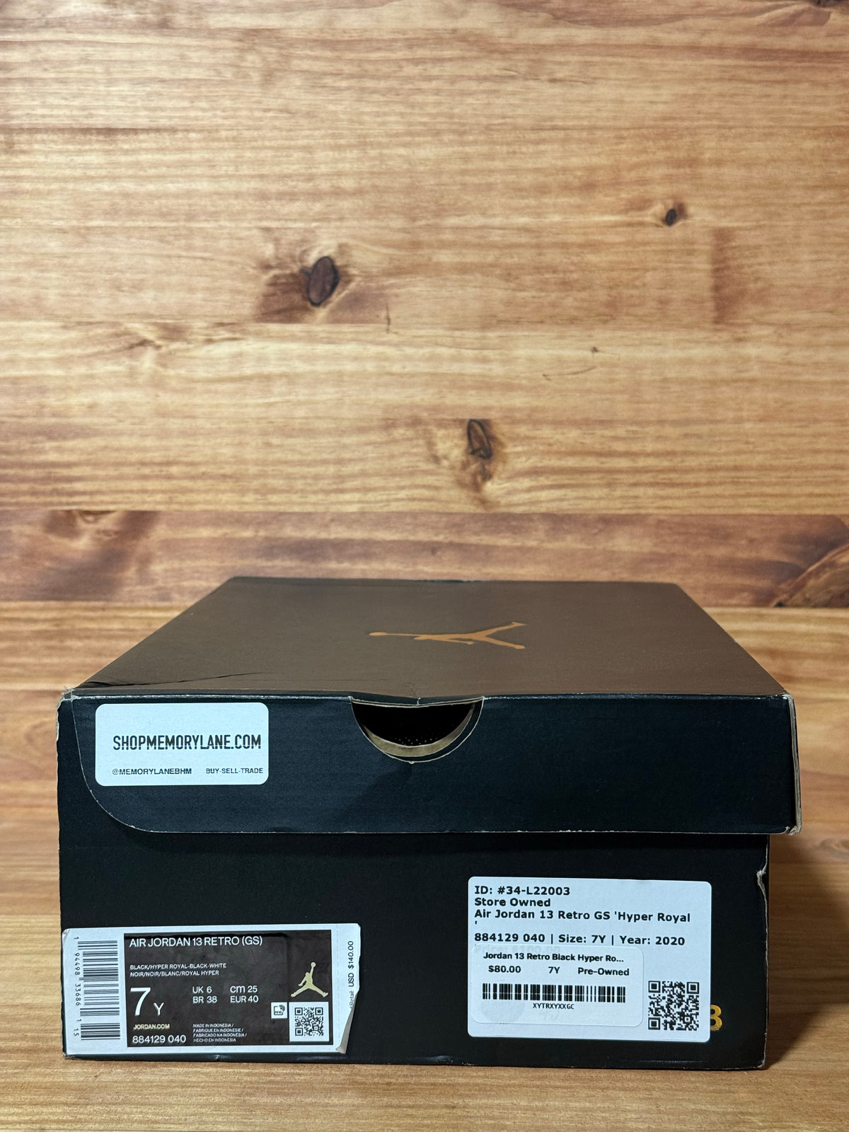 Jordan 13 Retro Black Hyper Royal (GS)