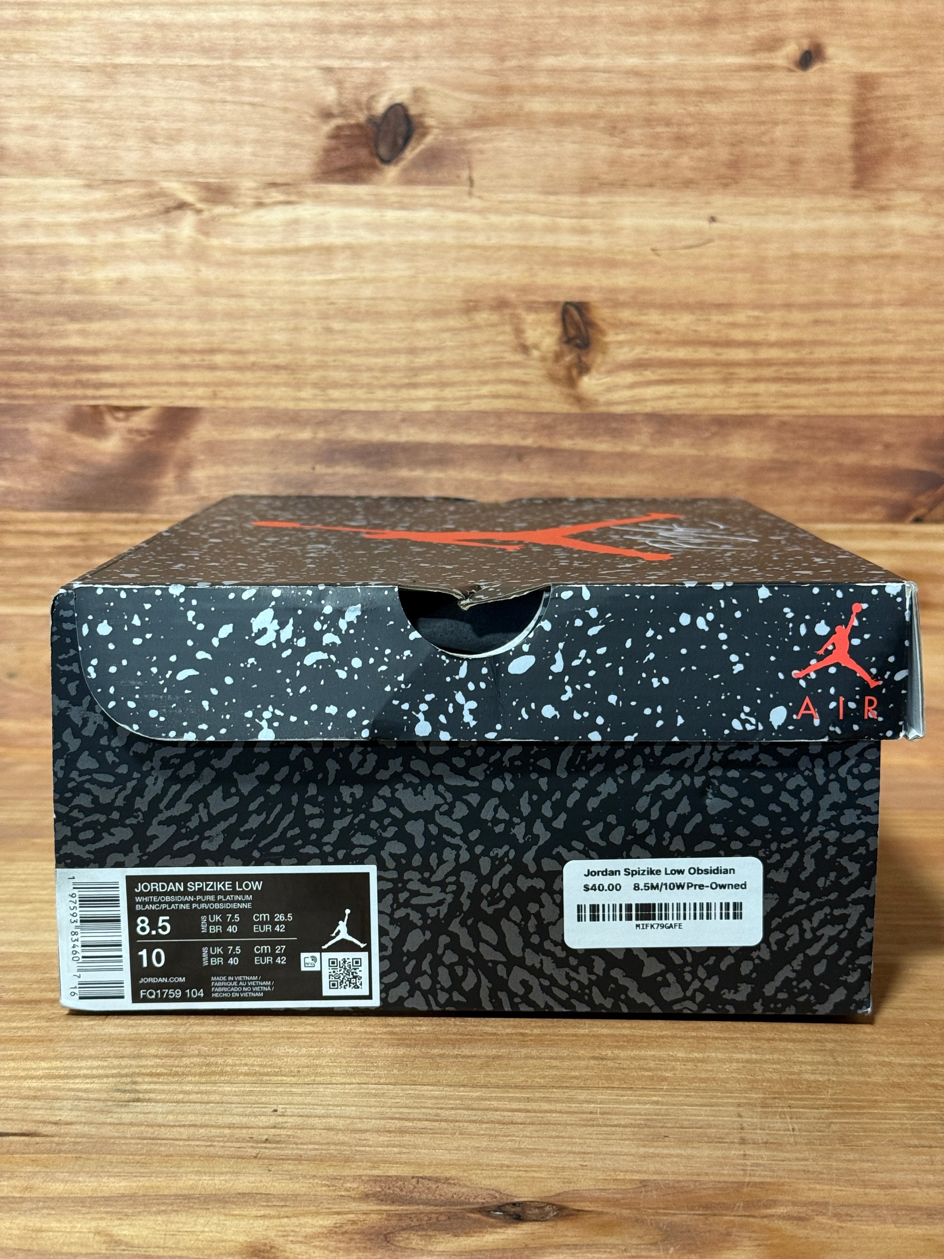 Jordan Spizike Low Obsidian