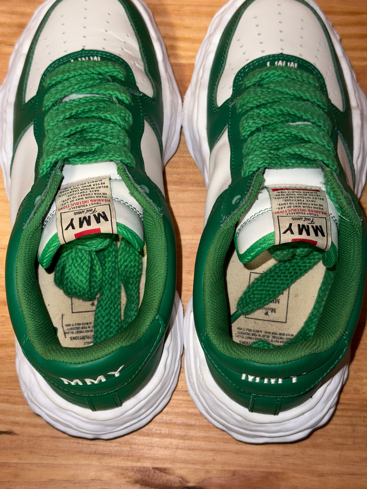 Maison Mihara Yasuhiro Wayne OG Sole Leather Low Green White