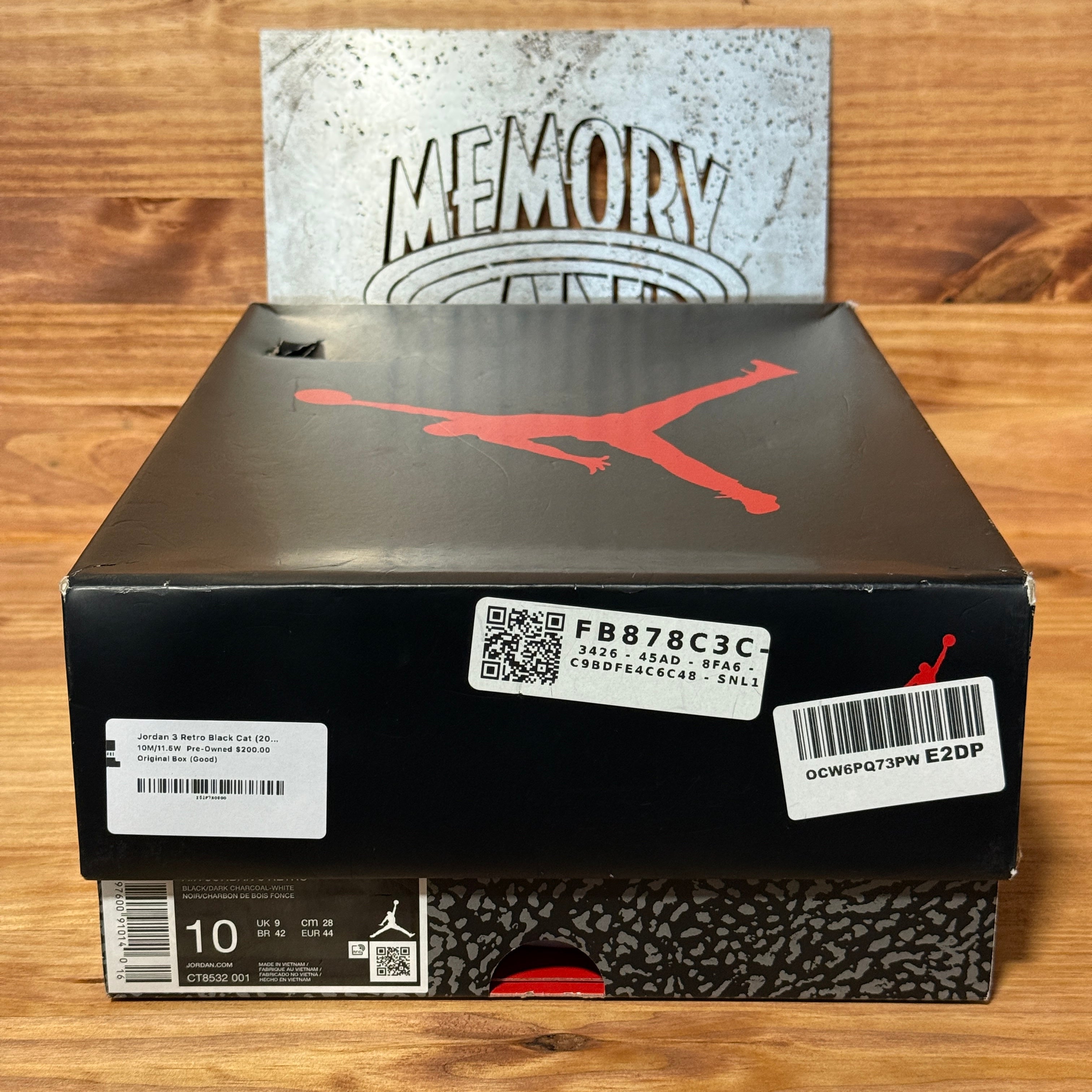 Jordan 3 Retro Black Cat (2025)
