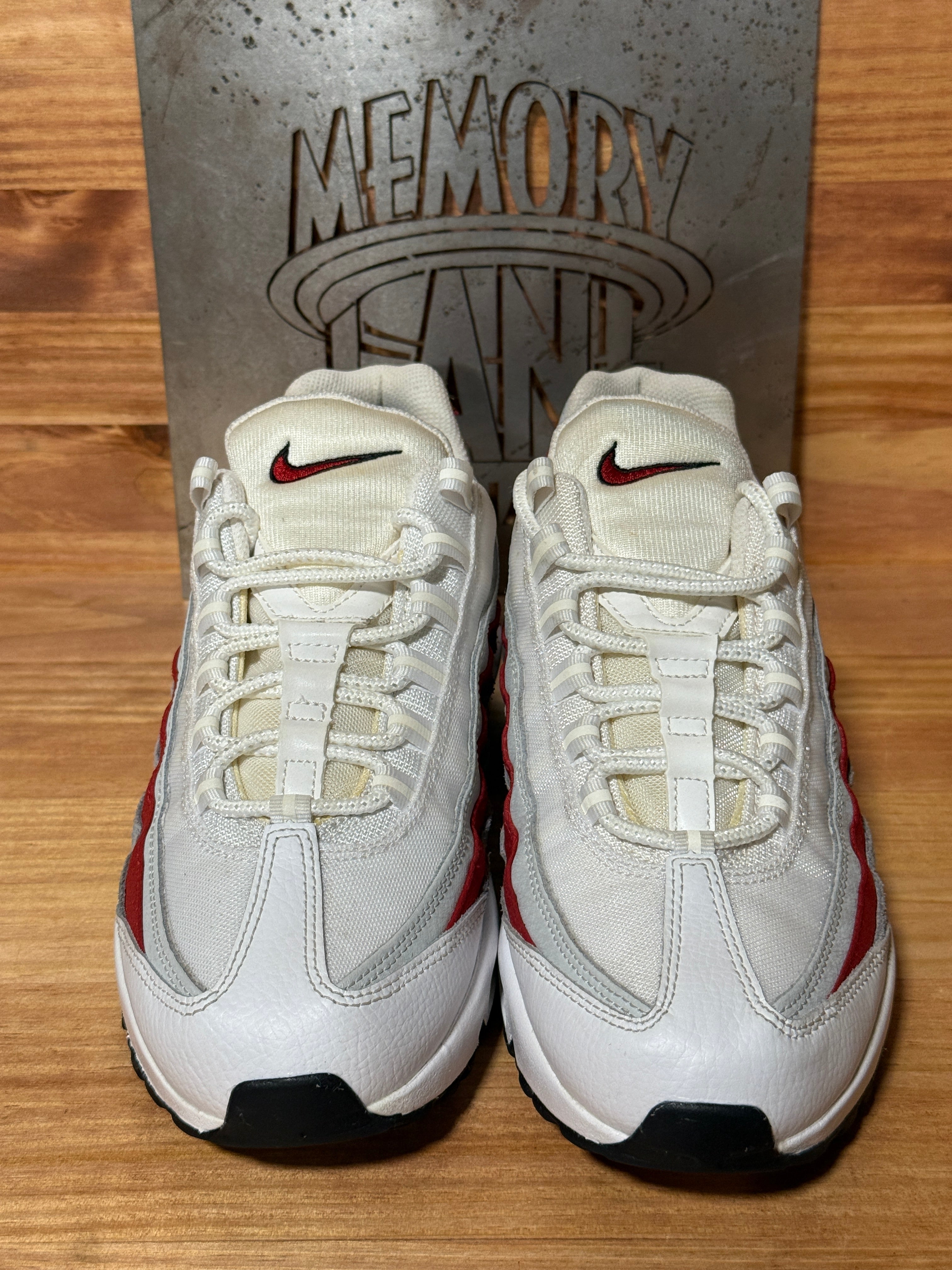 Nike Air Max 95 White Varsity Red Particle Gray