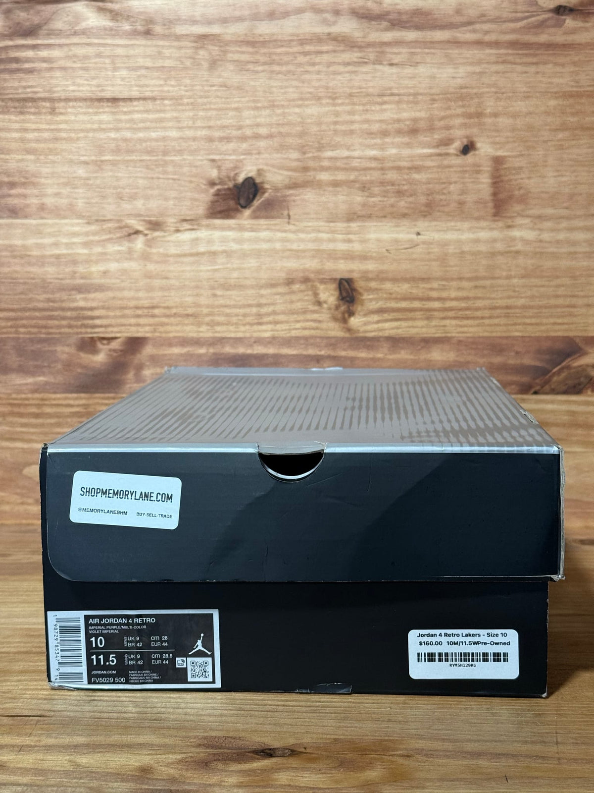 Jordan 4 Retro Lakers - Size 10