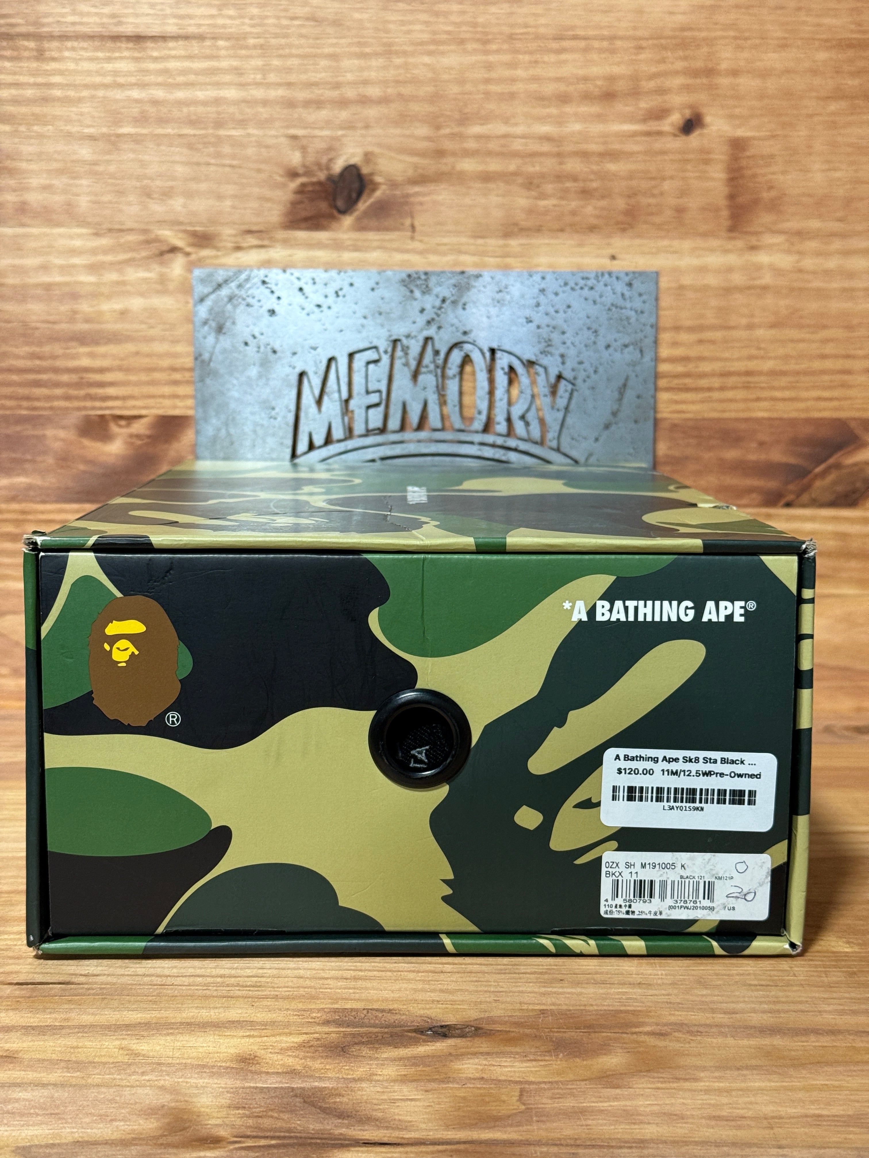 A Bathing Ape Sk8 Sta Black Denim