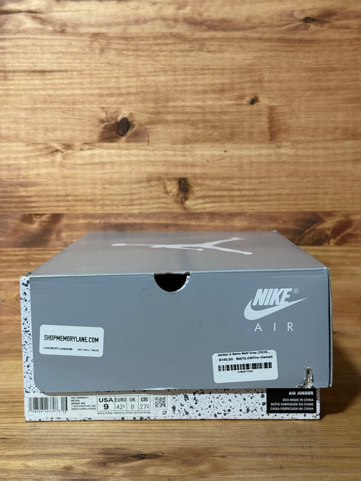 Jordan 5 Retro Wolf Grey (2026) - Size 9