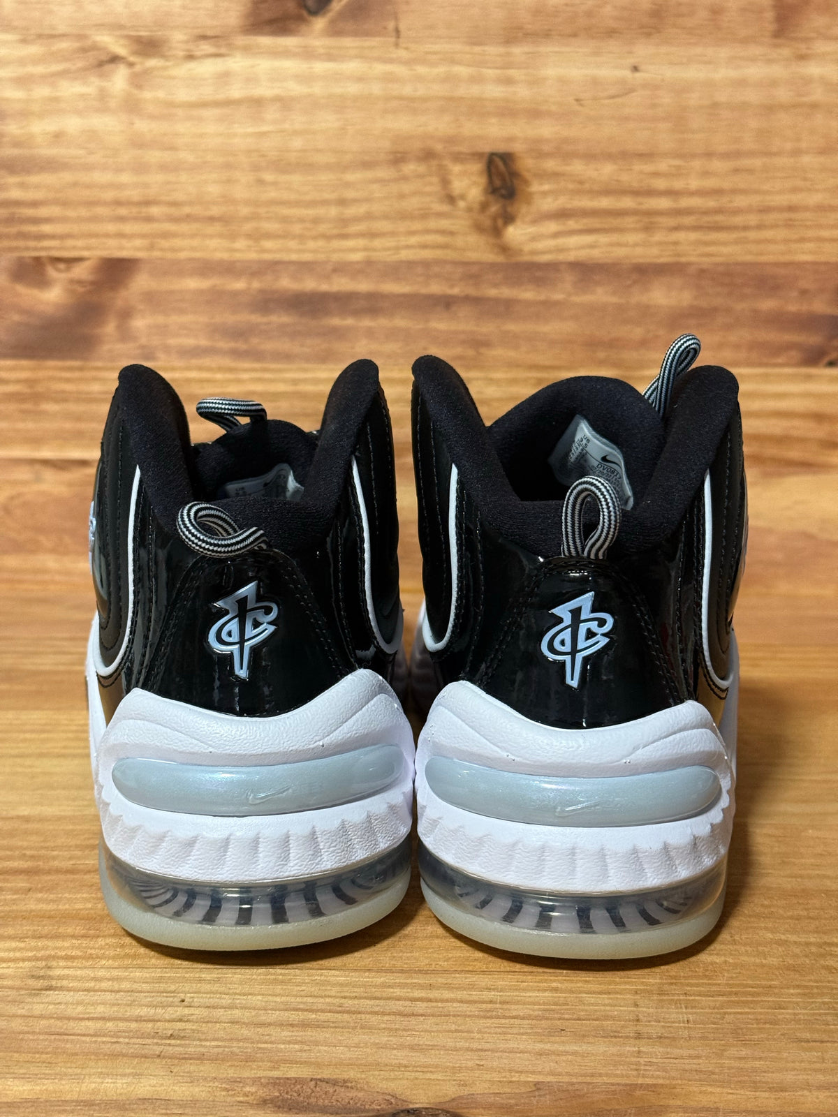 Nike Air Penny 2 Black Patent Football Grey