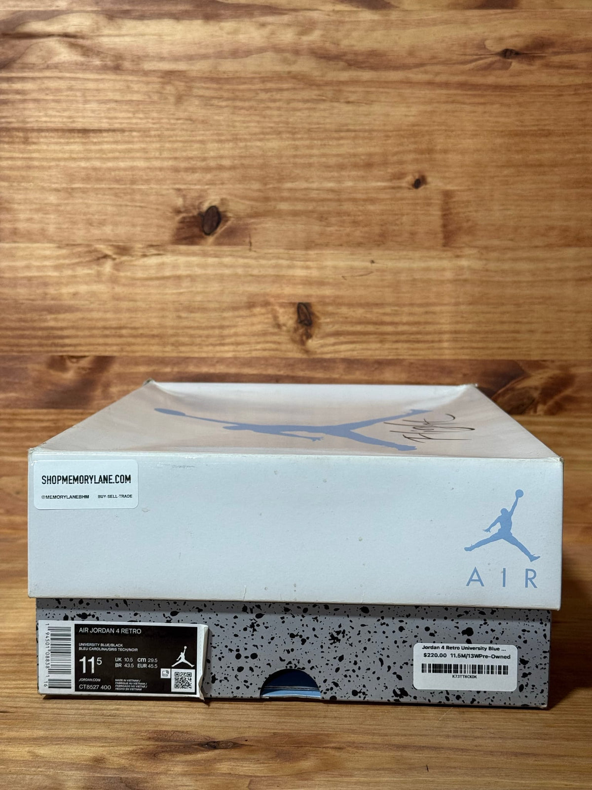 Jordan 4 Retro University Blue - Size 11.5