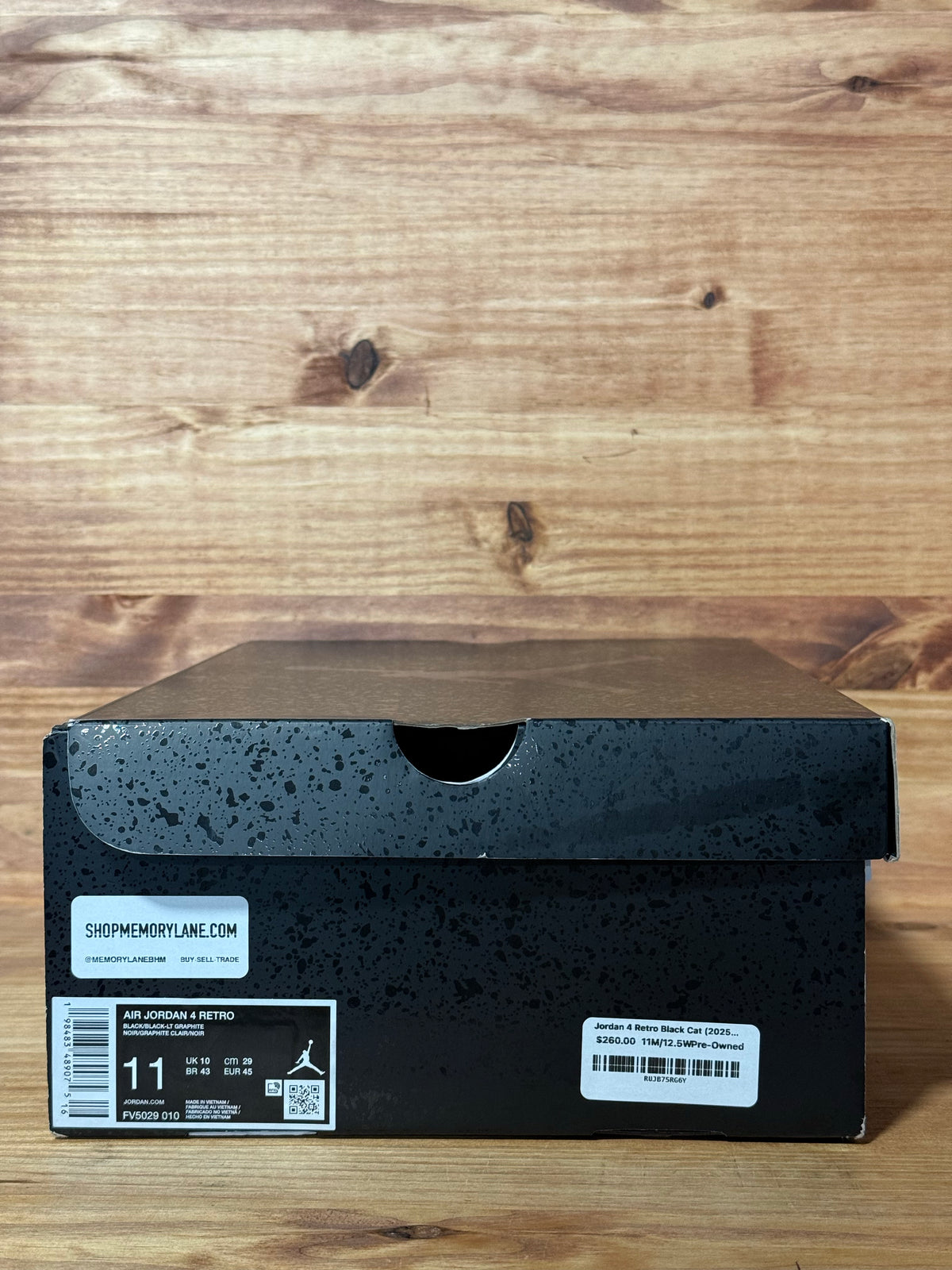 Jordan 4 Retro Black Cat (2025) - Size 11