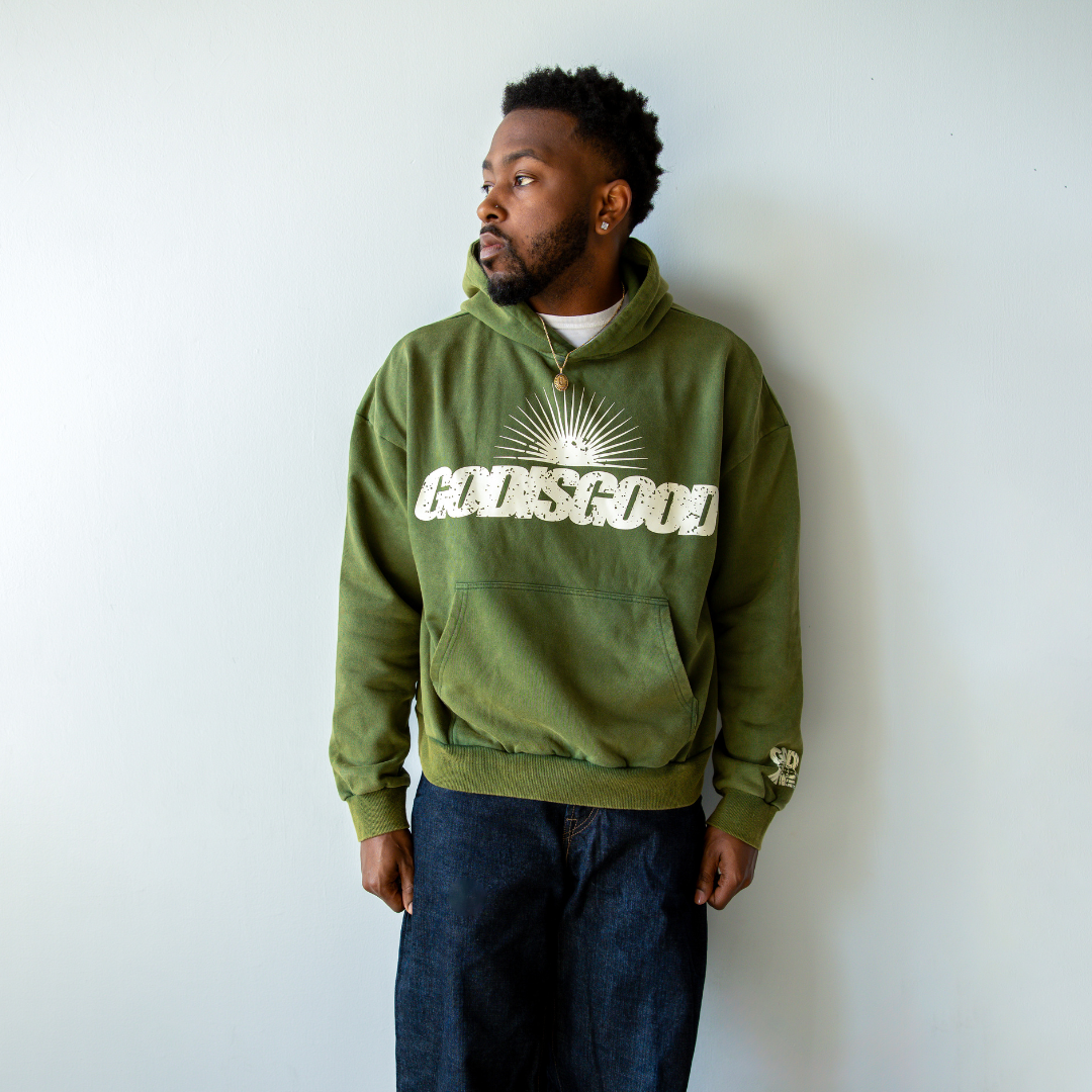 GOD IS GOOD HOODIE (MOSS GREEN)