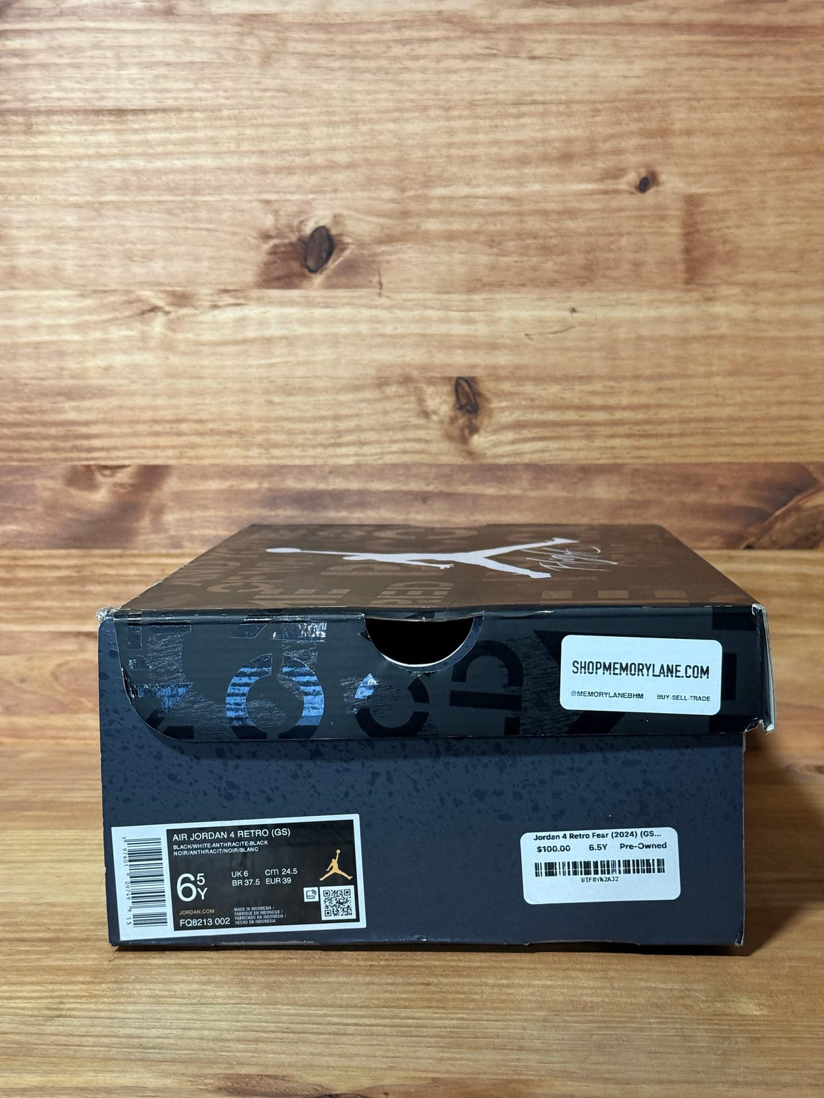 Jordan 4 Retro Fear (2024) (GS) - Size 6.5Y