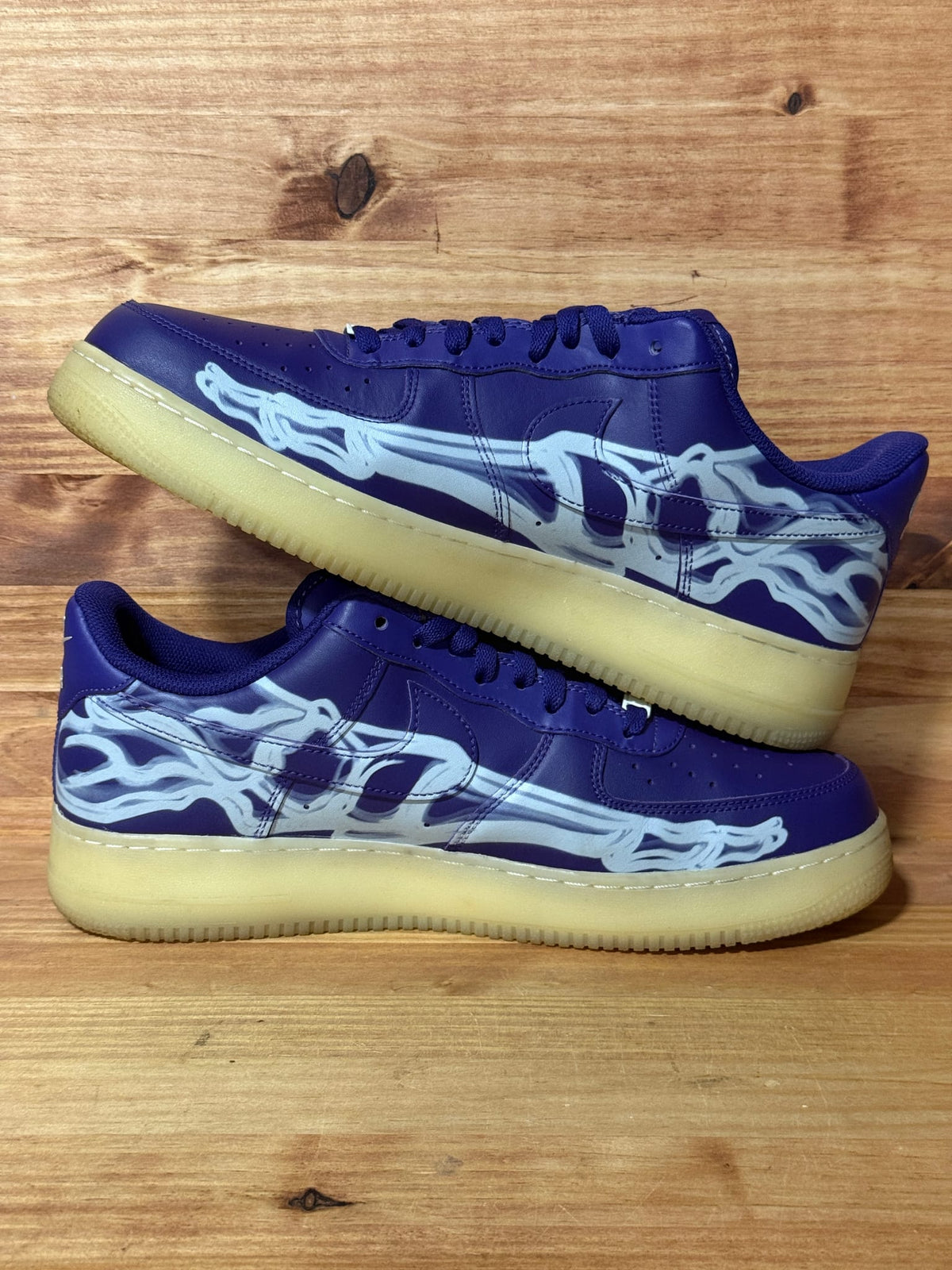 Nike Air Force 1 Low '07 QS Purple Skeleton Halloween (2021) - Size 12
