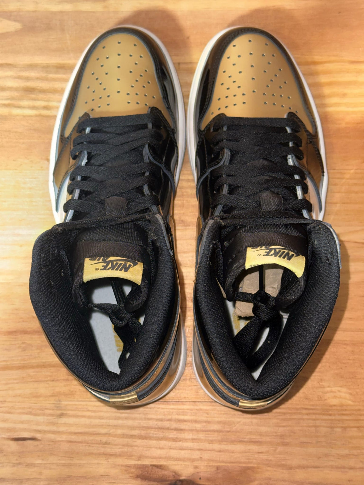 Jordan 1 Retro High NRG Patent Gold Toe - Size 10.5
