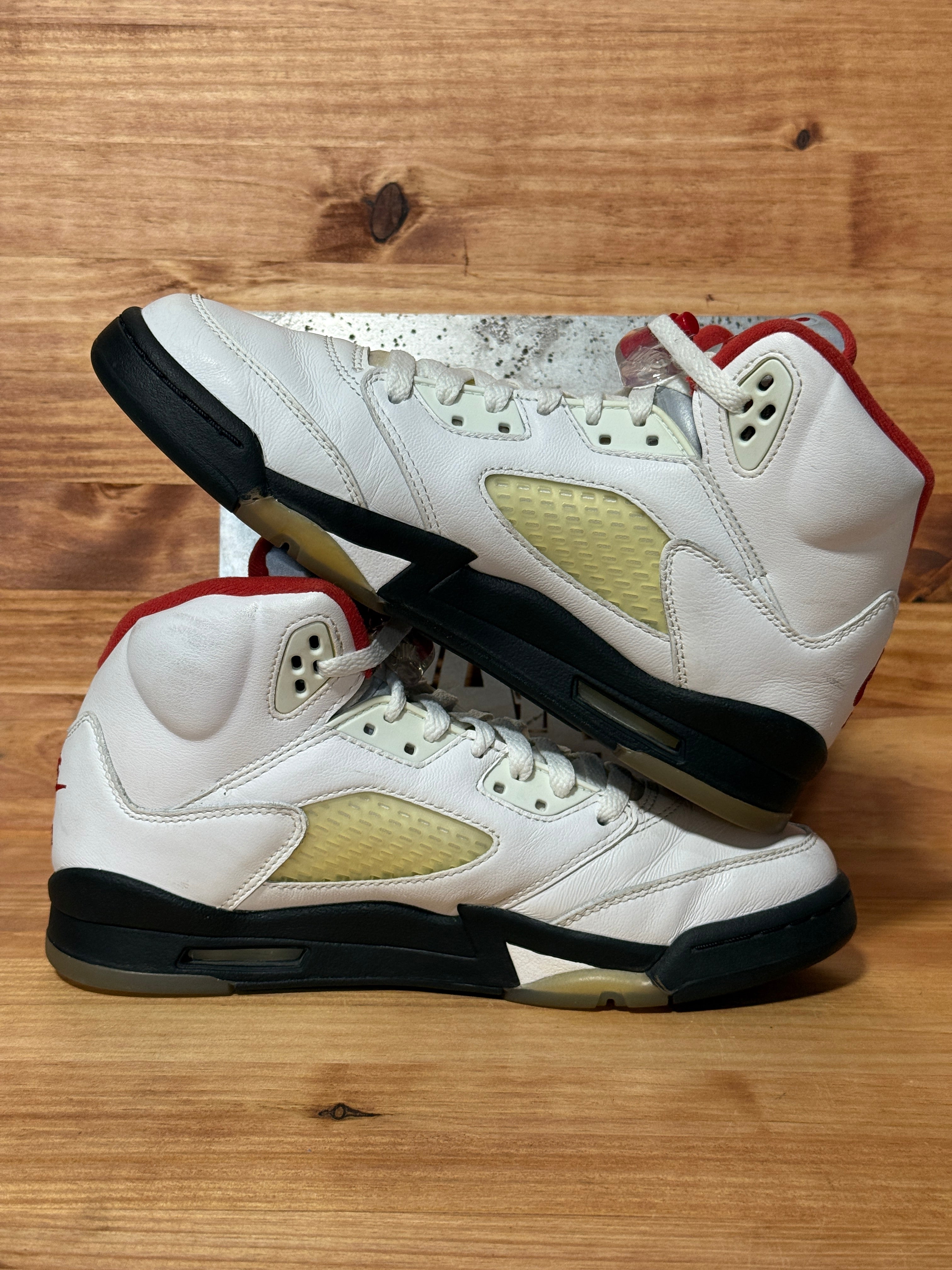 Jordan 5 Retro Fire Red Silver Tongue (2020) (GS)