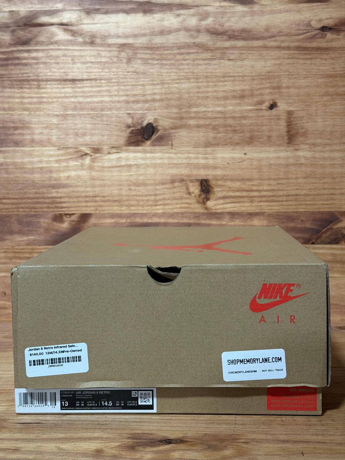 Jordan 6 Retro Infrared Salesman