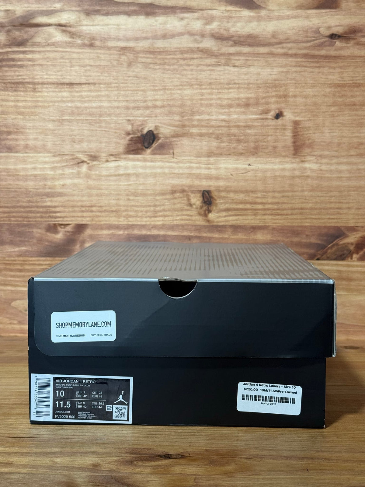 Jordan 4 Retro Lakers - Size 10