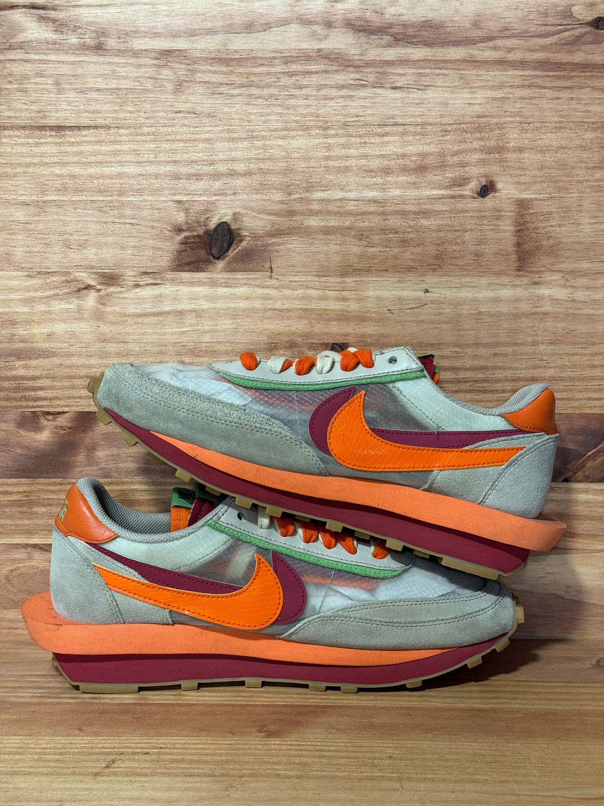 Nike LD Waffle sacai CLOT Kiss of Death Net Orange Blaze
