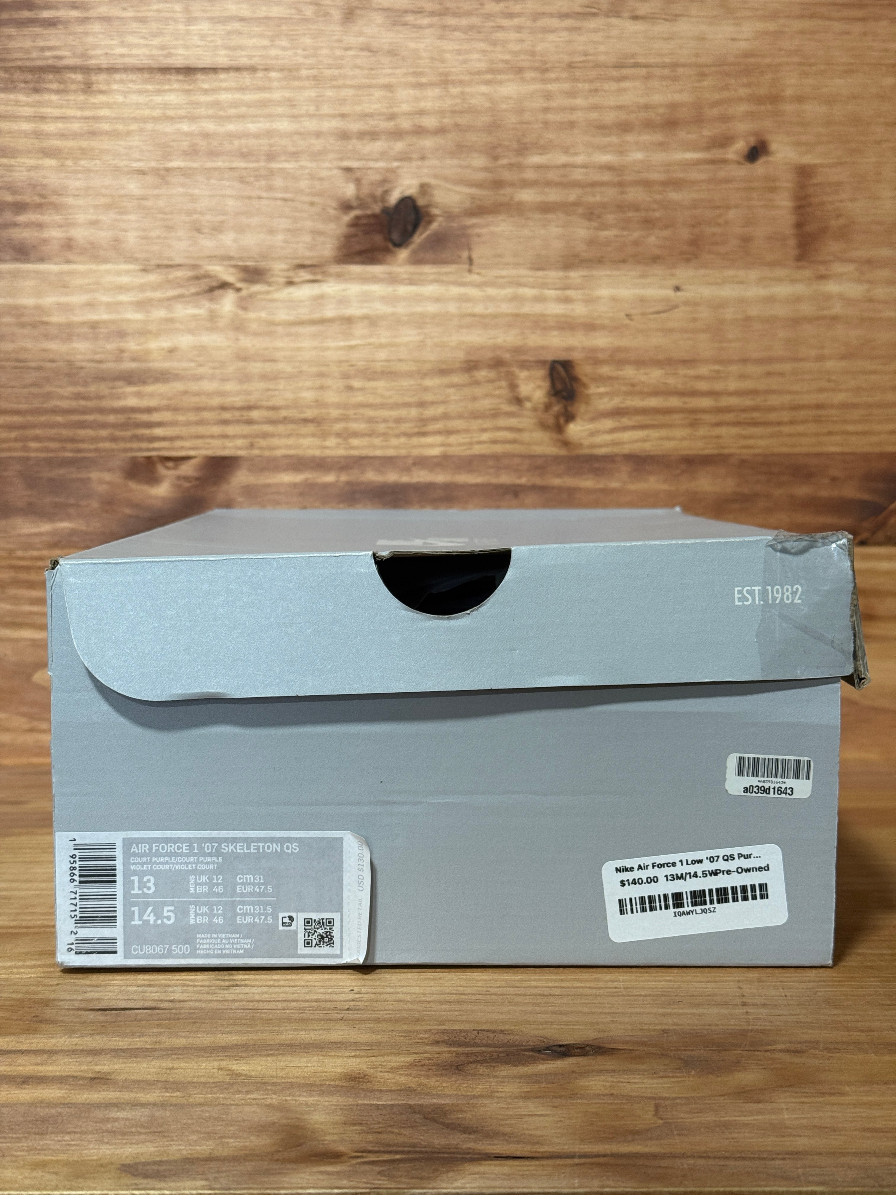 Nike Air Force 1 Low '07 QS Purple Skeleton Halloween (2021)