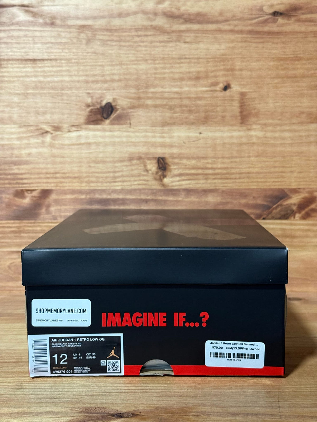 Jordan 1 Retro Low OG Banned - Size 12