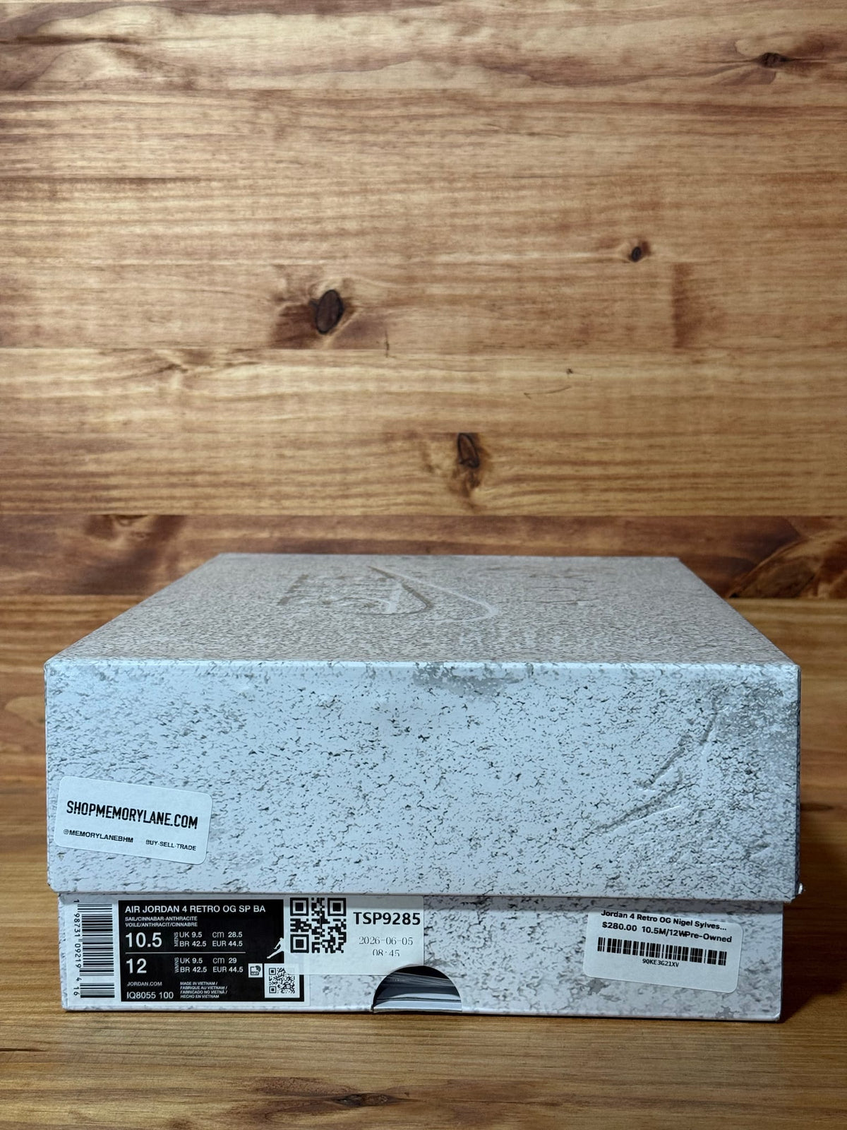 Jordan 4 Retro OG Nigel Sylvester Brick After Brick - Size 10.5