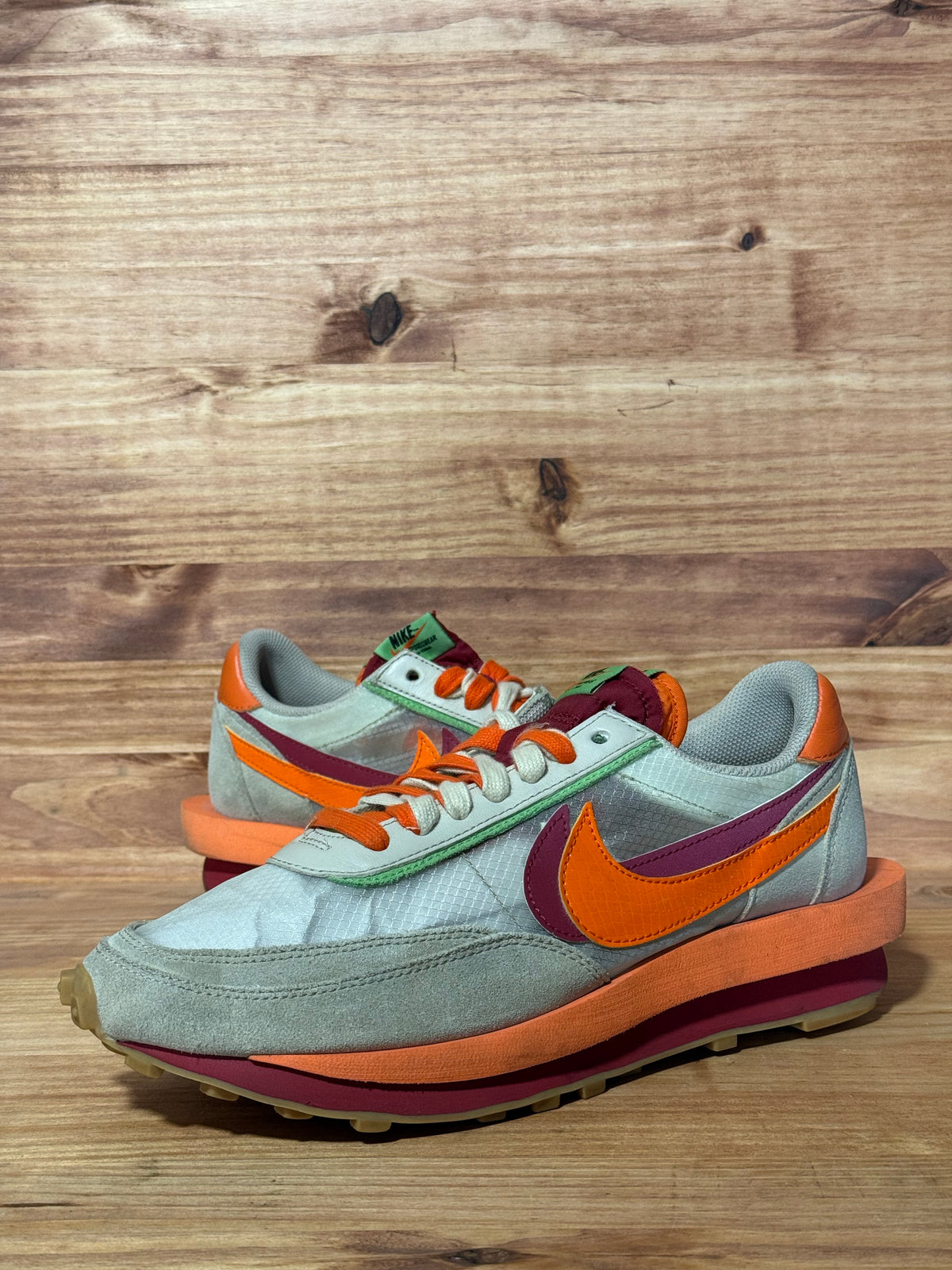 Nike LD Waffle sacai CLOT Kiss of Death Net Orange Blaze