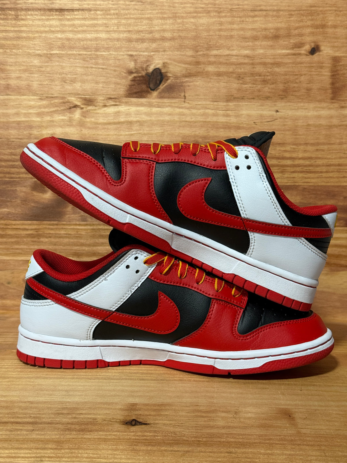 Nike Dunk Low Retro Black White University Red