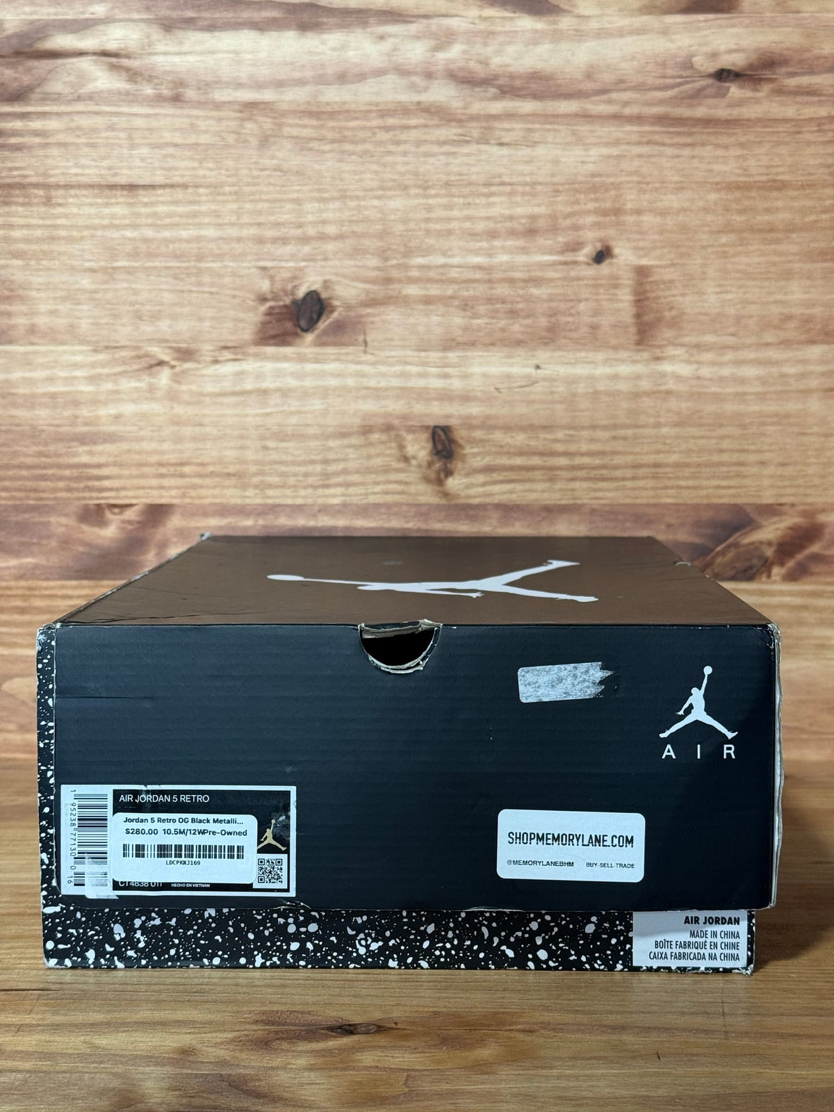 Jordan 5 Retro OG Black Metallic Reimagined - Size 10.5