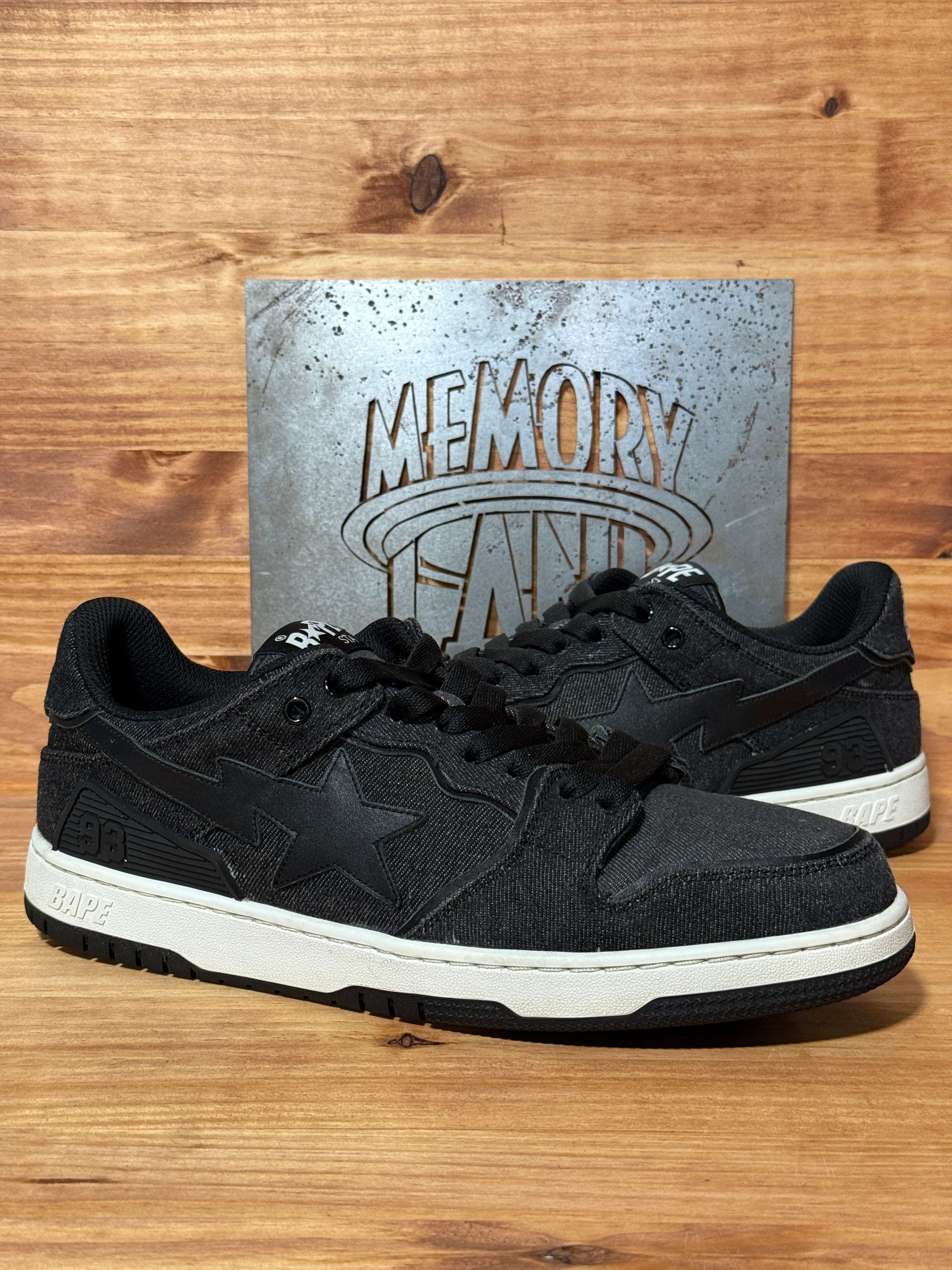 A Bathing Ape Sk8 Sta Black Denim
