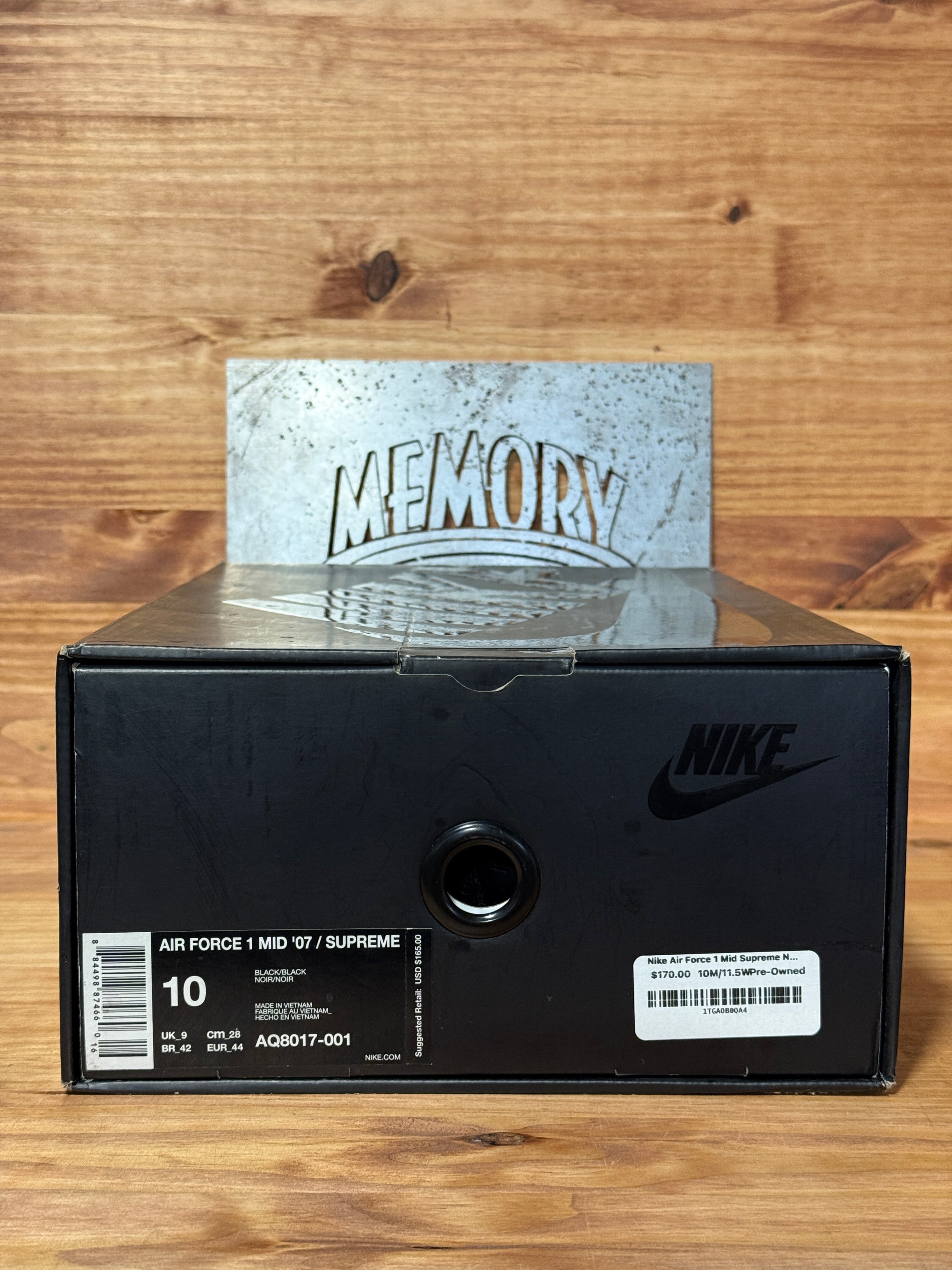 Nike Air Force 1 Mid Supreme NBA Black