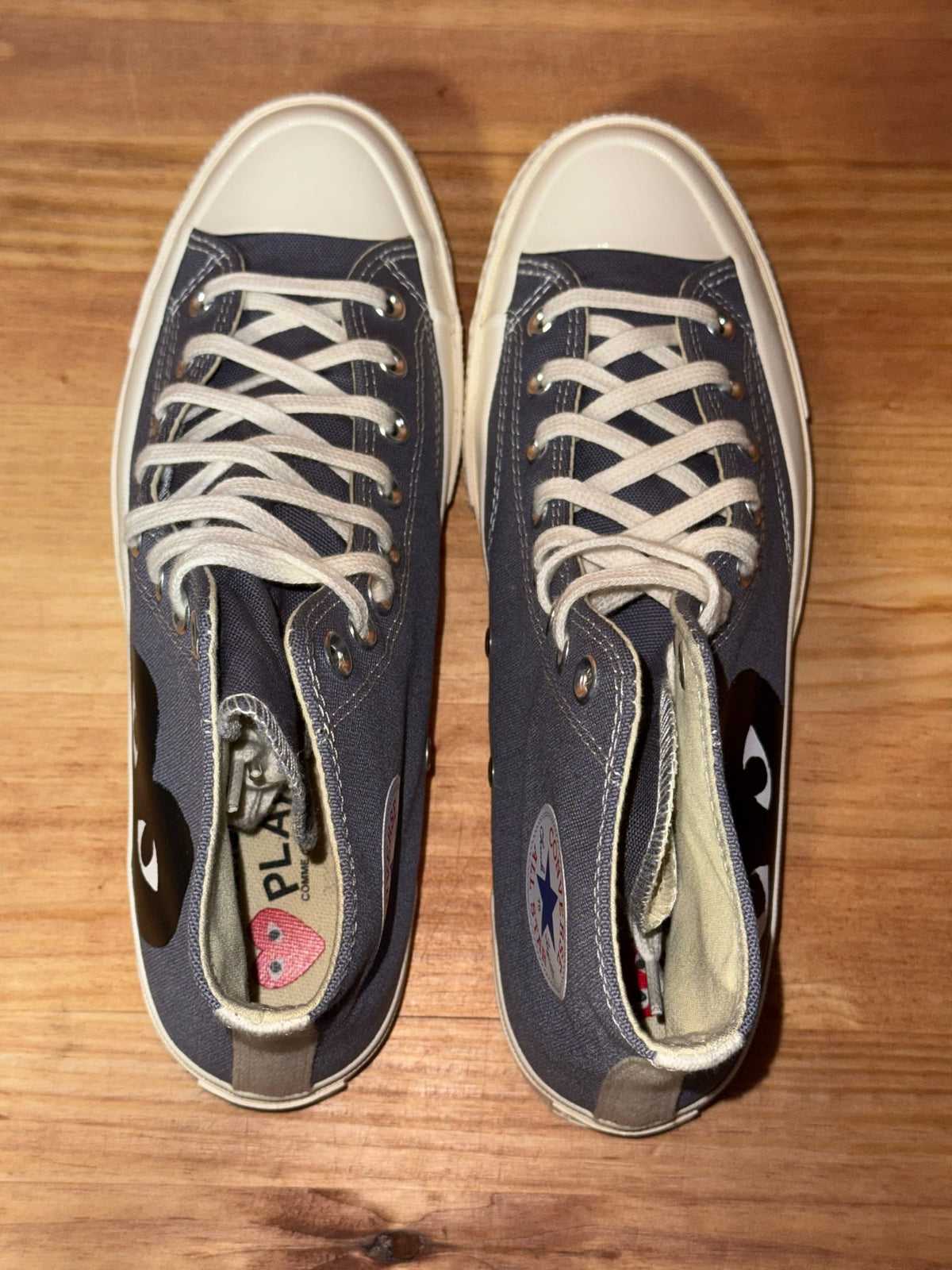 Converse Chuck Taylor All Star 70 Hi Comme des Garcons PLAY Grey - Size 9