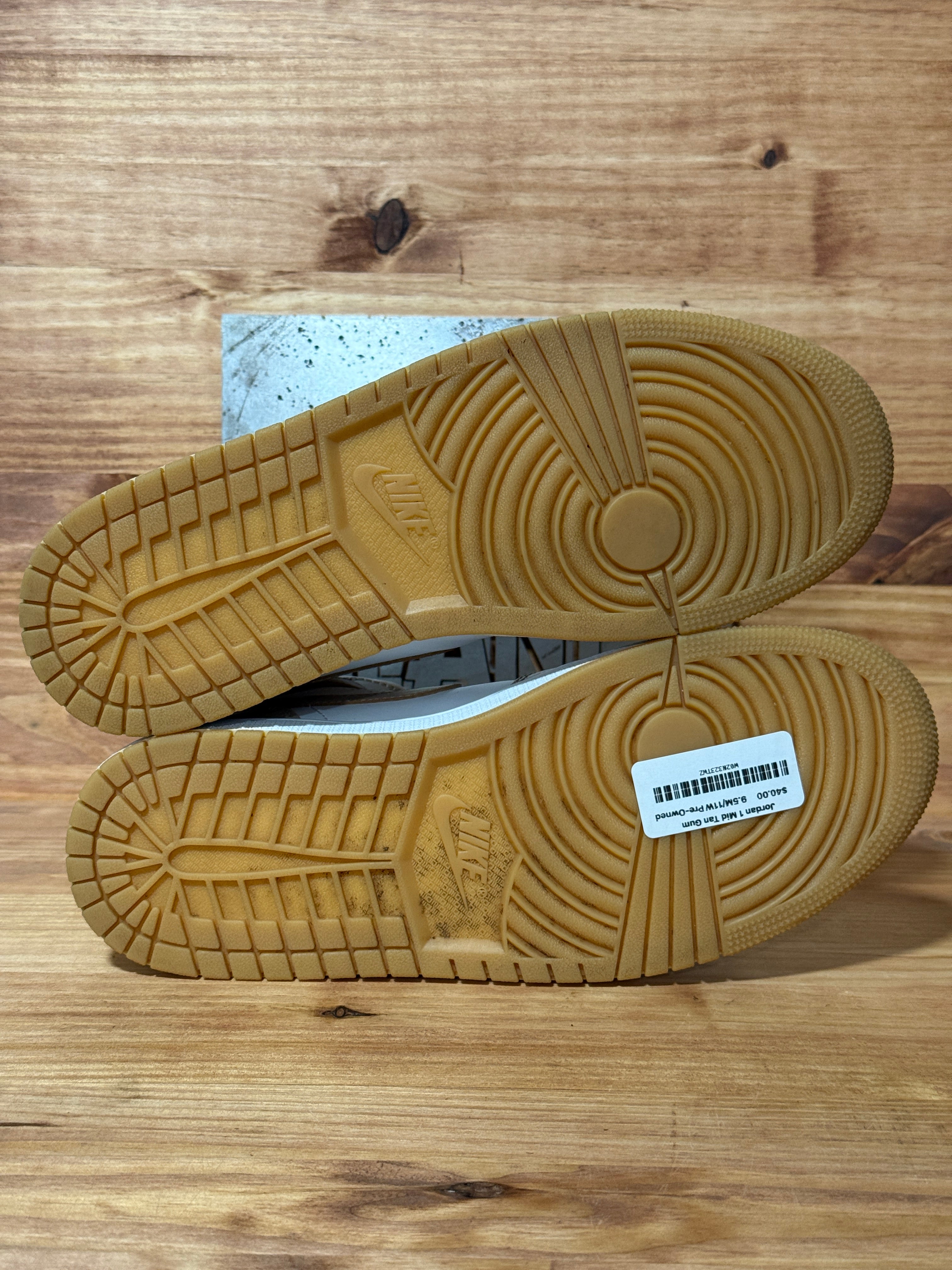 Jordan 1 Mid Tan Gum