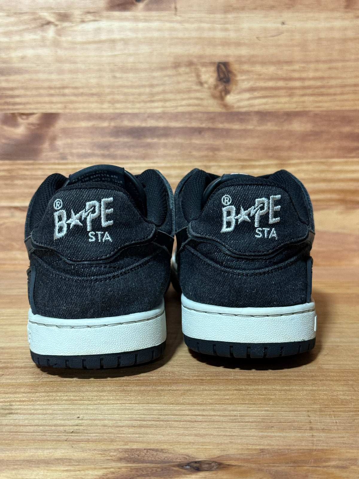 A Bathing Ape Sk8 Sta Black Denim