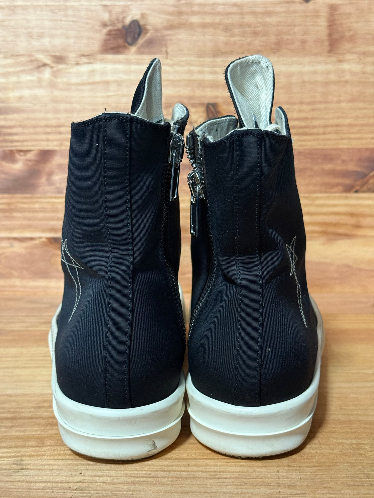 Rick Owens DRKSHDW Fogachine Hi Pentagram Embroidery Black Milk