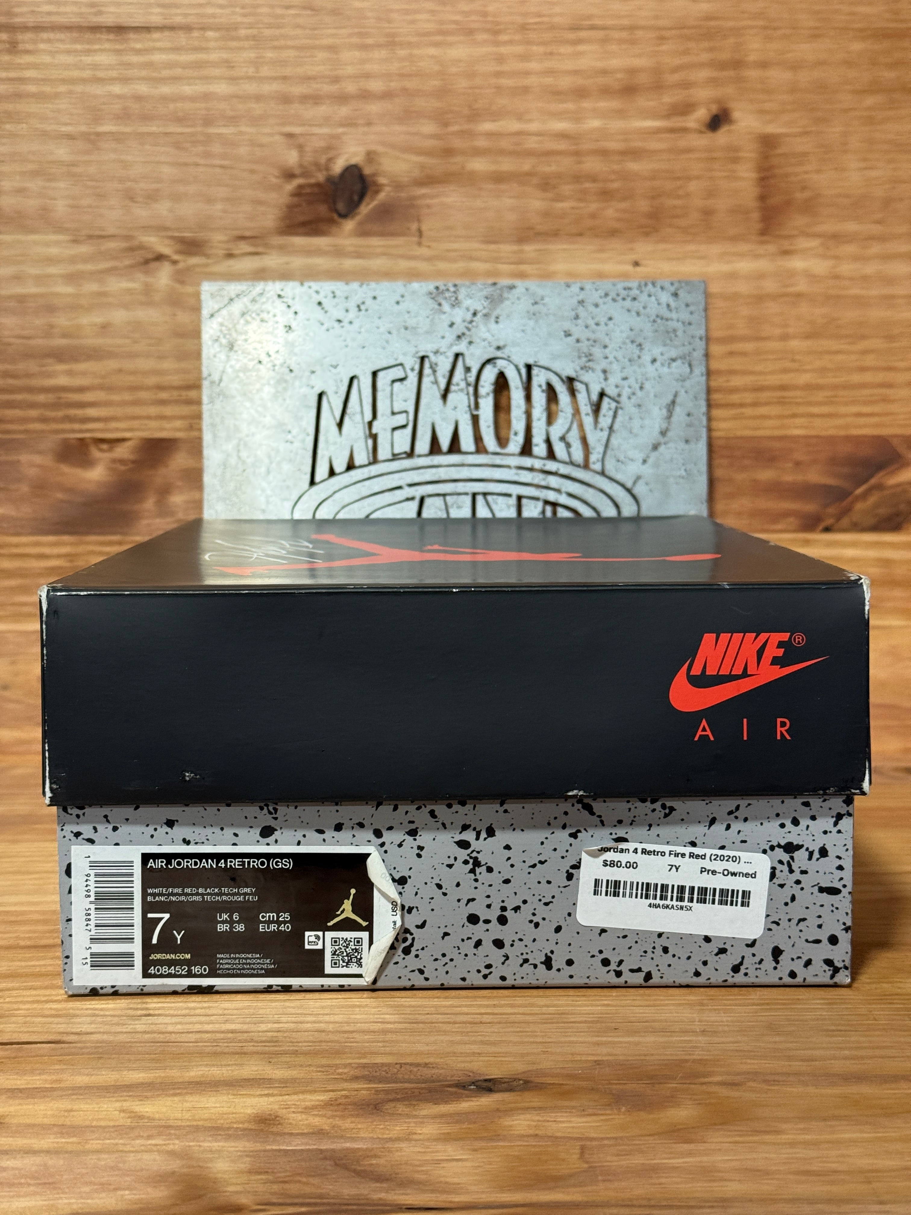Jordan 4 Retro Fire Red (2020) (GS)