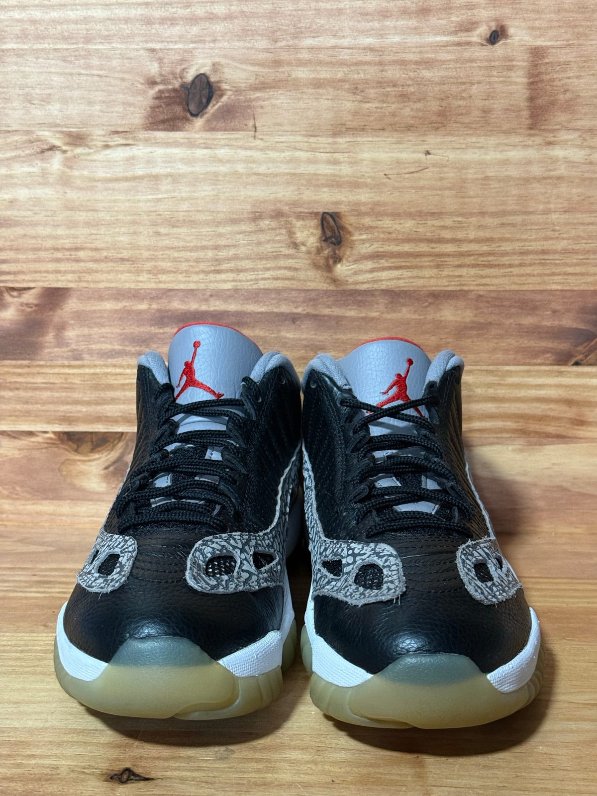Jordan 11 Retro Low IE Black Cement - Size 9.5