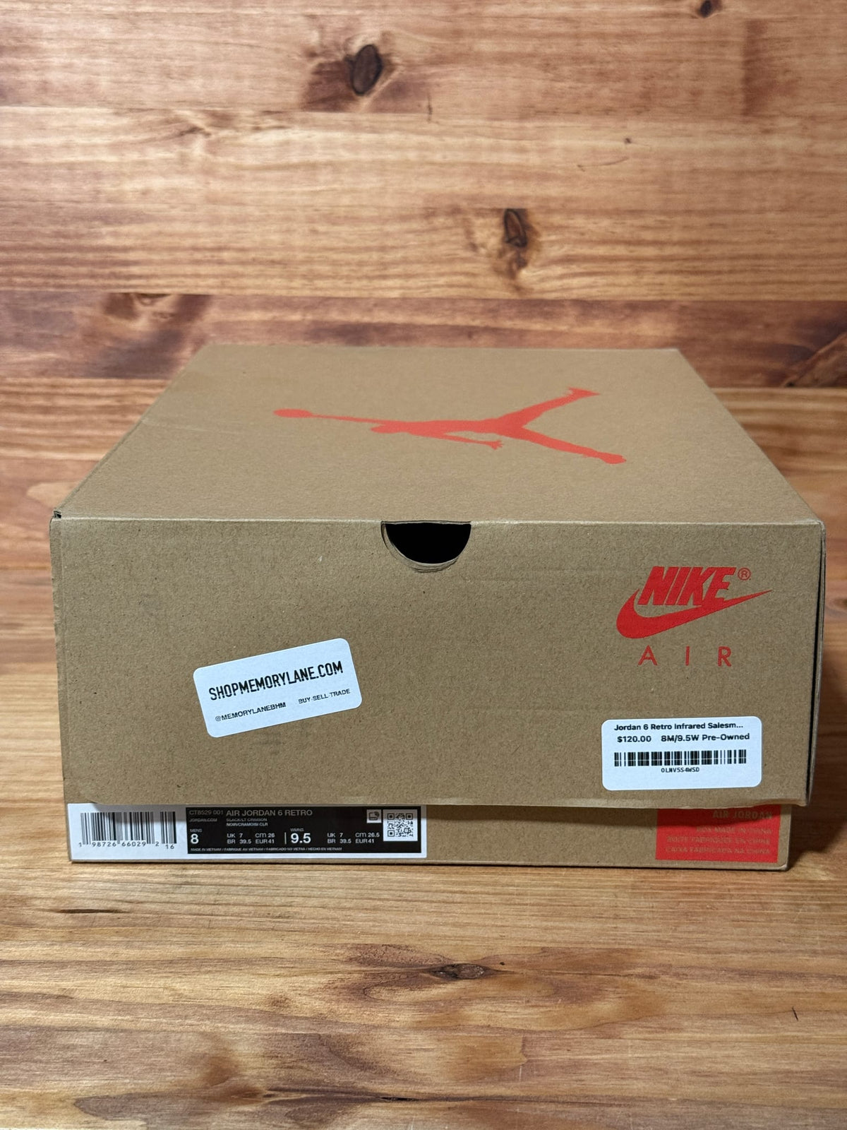Jordan 6 Retro Infrared Salesman - Size 8