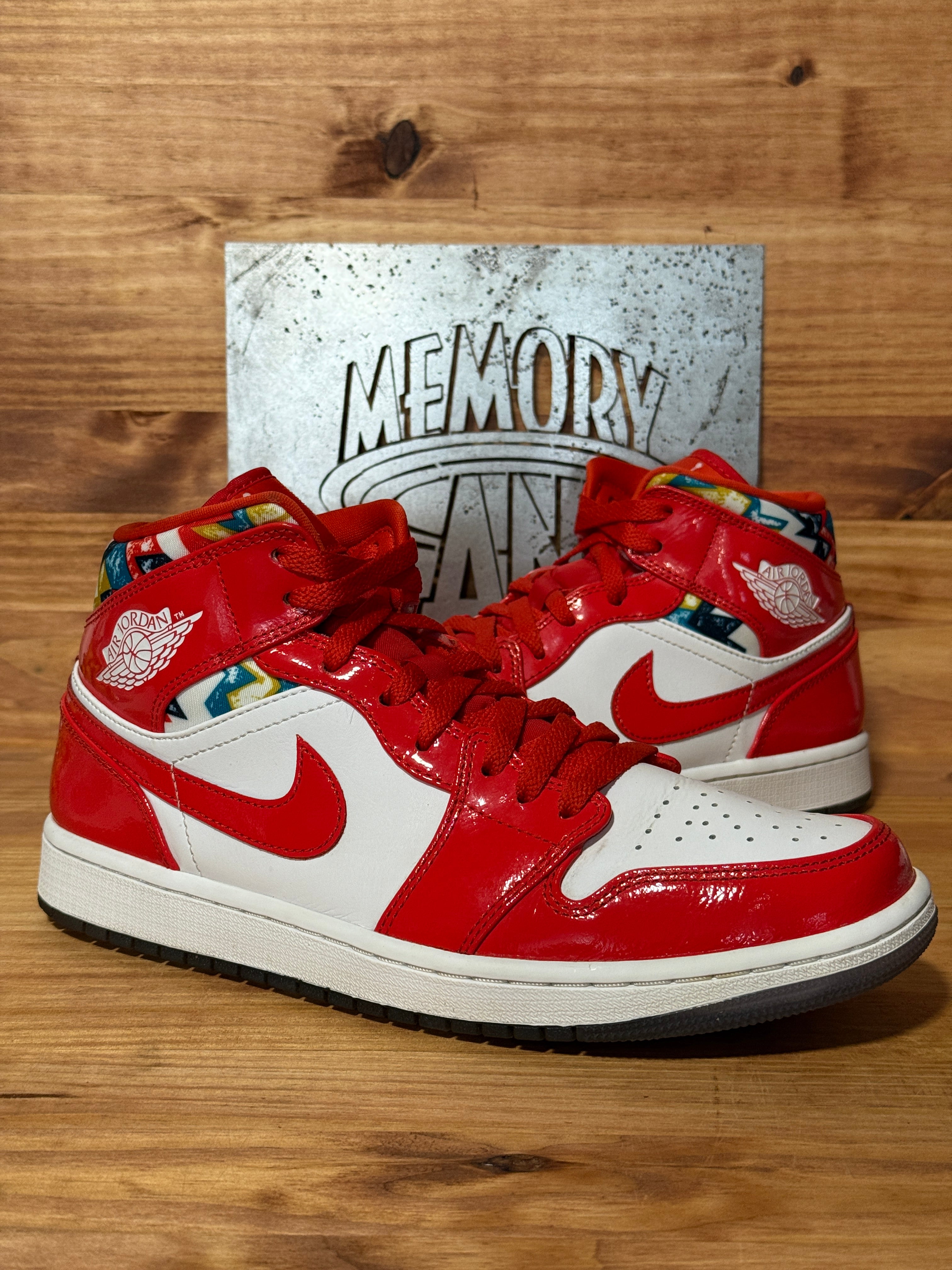 Jordan 1 Mid Barcelona Sweater Red Patent