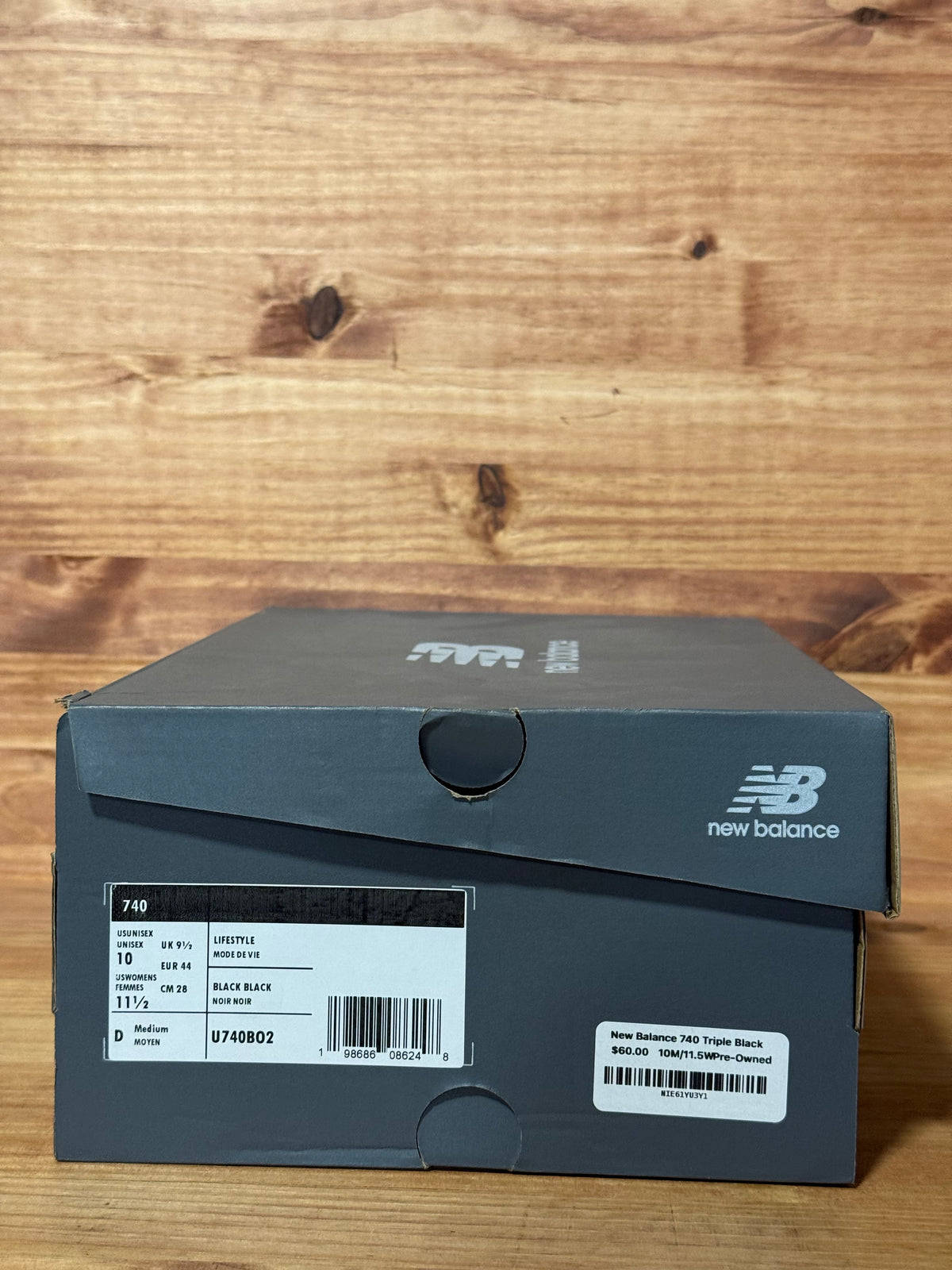 New Balance 740 Triple Black