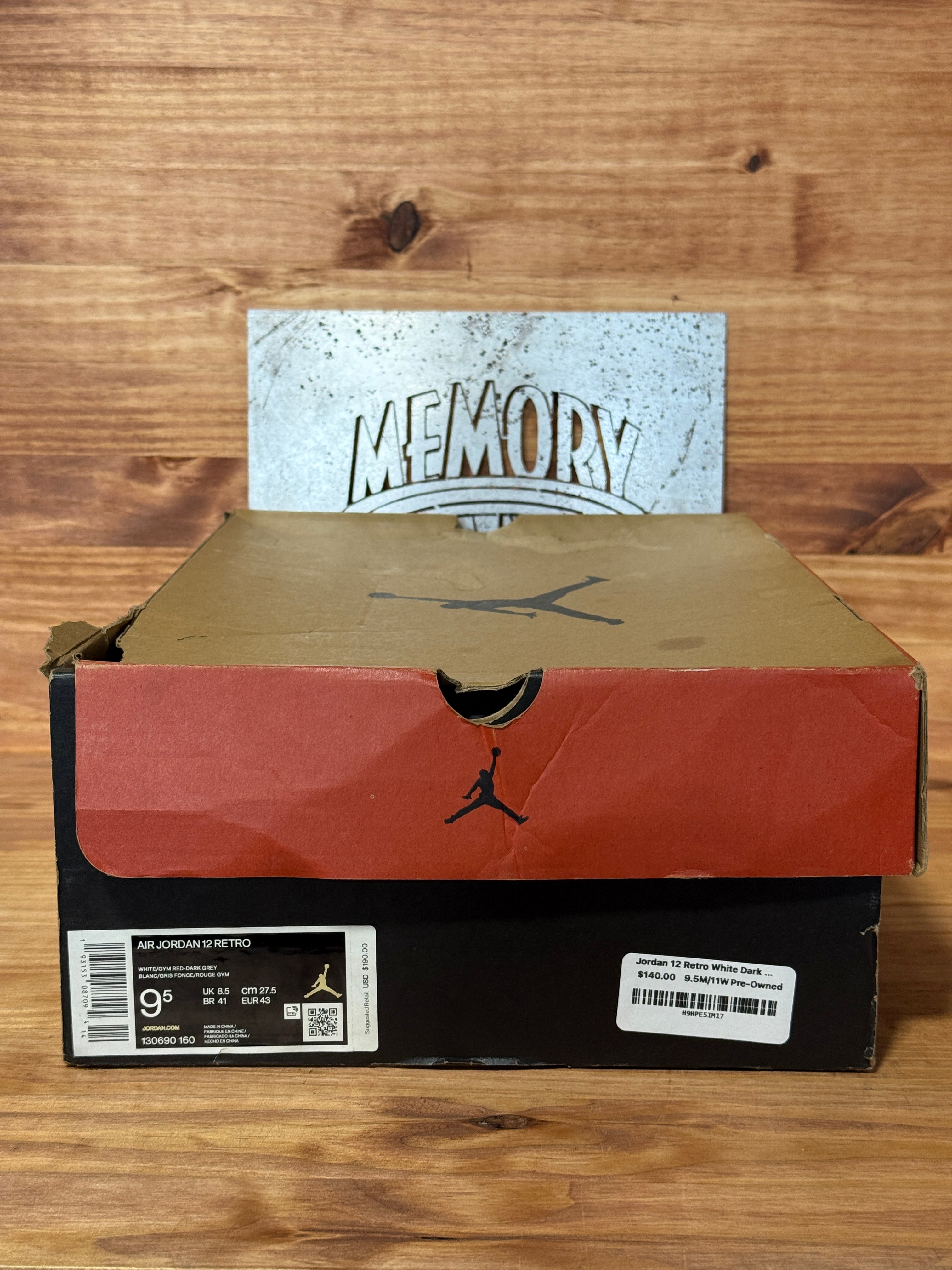 Jordan 12 Retro White Dark Grey