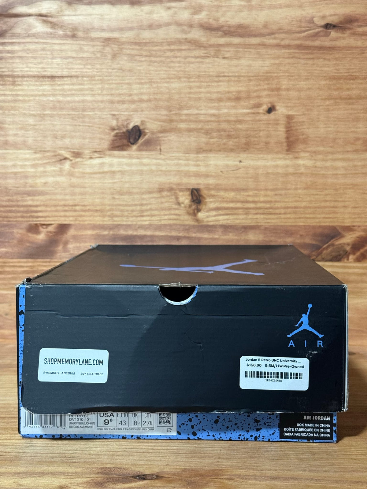 Jordan 5 Retro UNC University Blue - Size 9.5